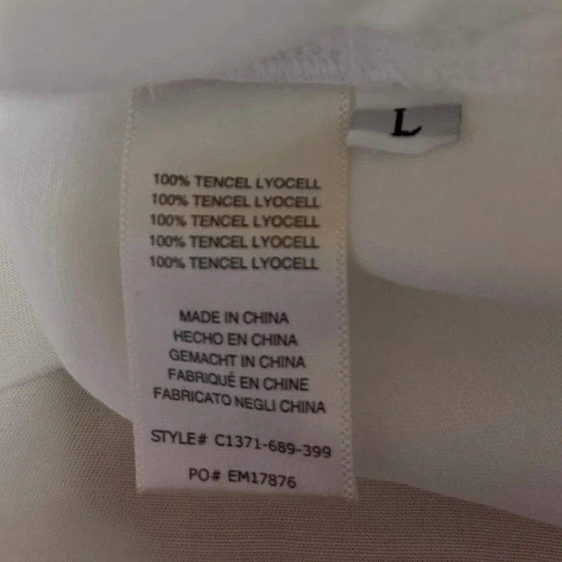 Anthropologie Cloth & Stone White Sleeveless Button Up Shirt Blouse Tank Top L - Image 4