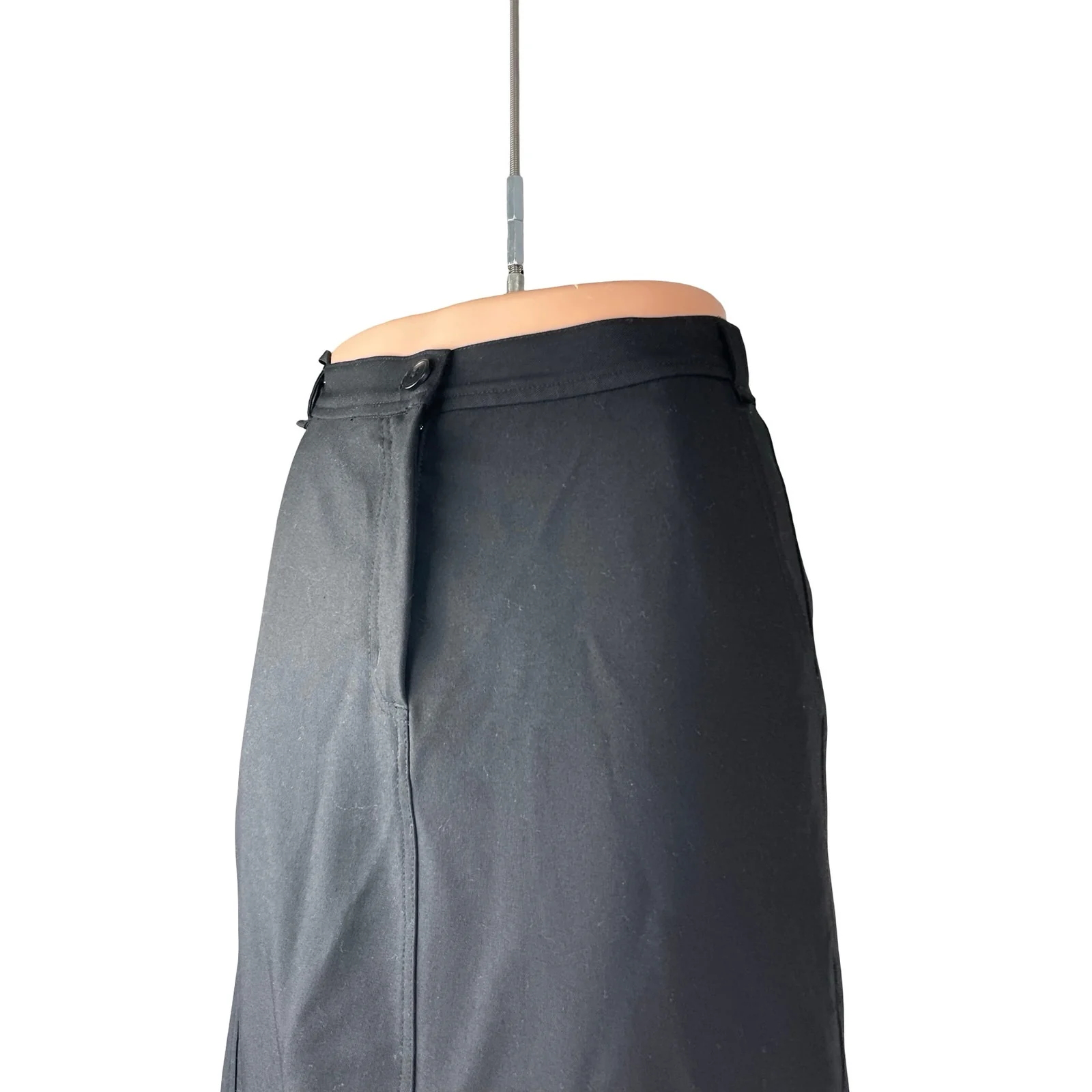 Cloud Inc Women's Black High Rise Zip Up Minimalist Business Maxi A-Line Skirt S - Image 3