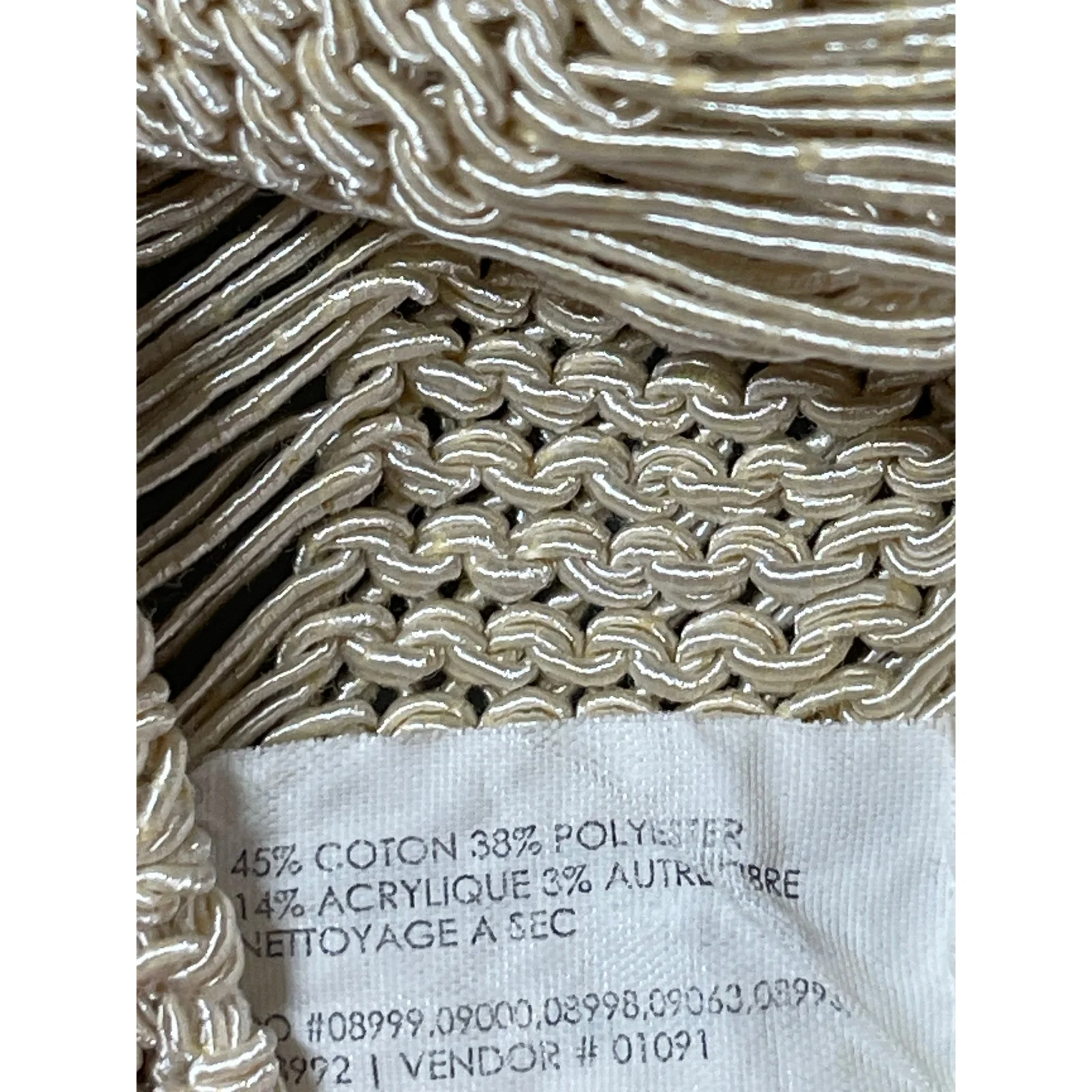 Club Monaco Beige Crochet Rib Open Knit Sleeveless Racerback Tank Top Size S - Image 5