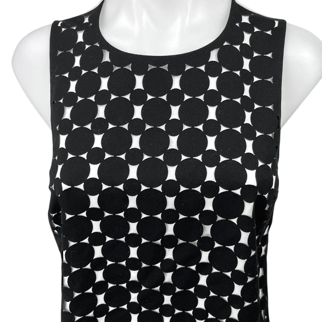 Club Monaco Black White Wool Polka Dot Sleeveless Blouse Tank Top Size XS - Image 3
