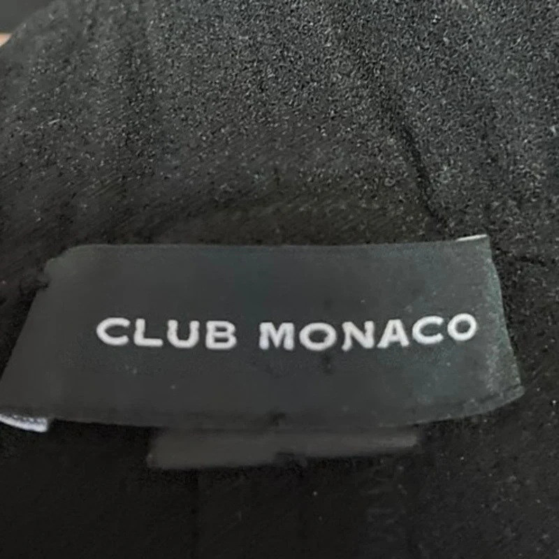 Club Monaco Black Wide Leg High Waist Cropped Culottes Palazzo Trousers Pants 0 - Image 4