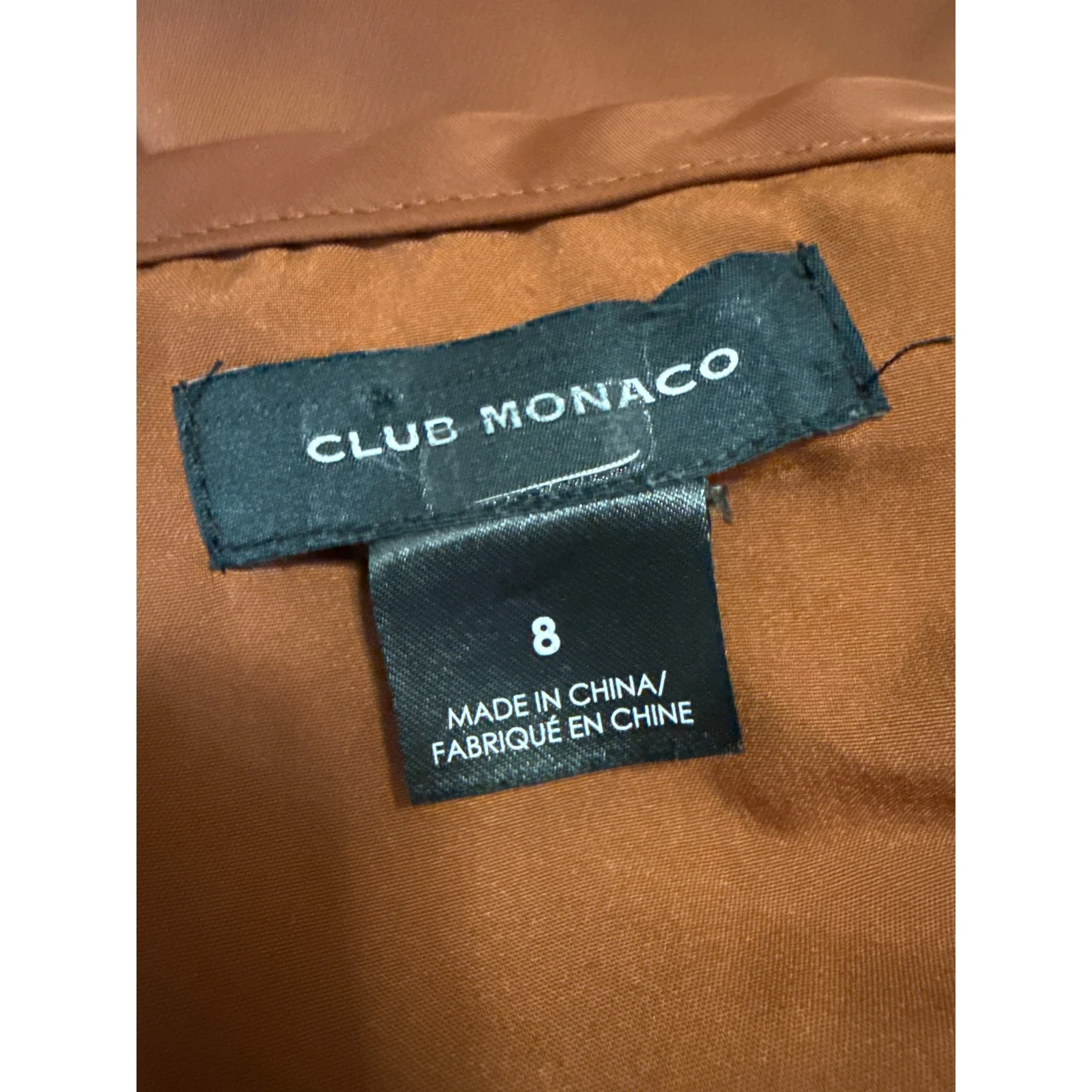 Club Monaco Brown Silk Satin High Waisted Slit Full Straight Maxi Slip Skirt 8 - Image 4