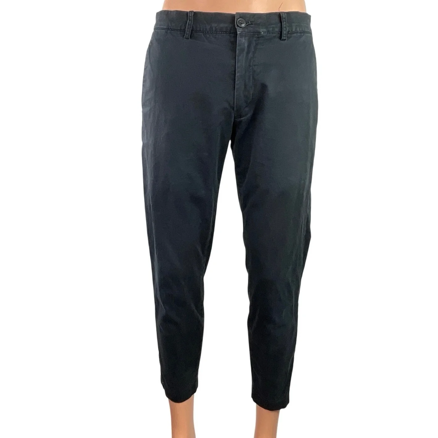 Club Monaco Men's Gray Mid Waist Skinny Tapered Leg Chino Trousers Pants Size 30