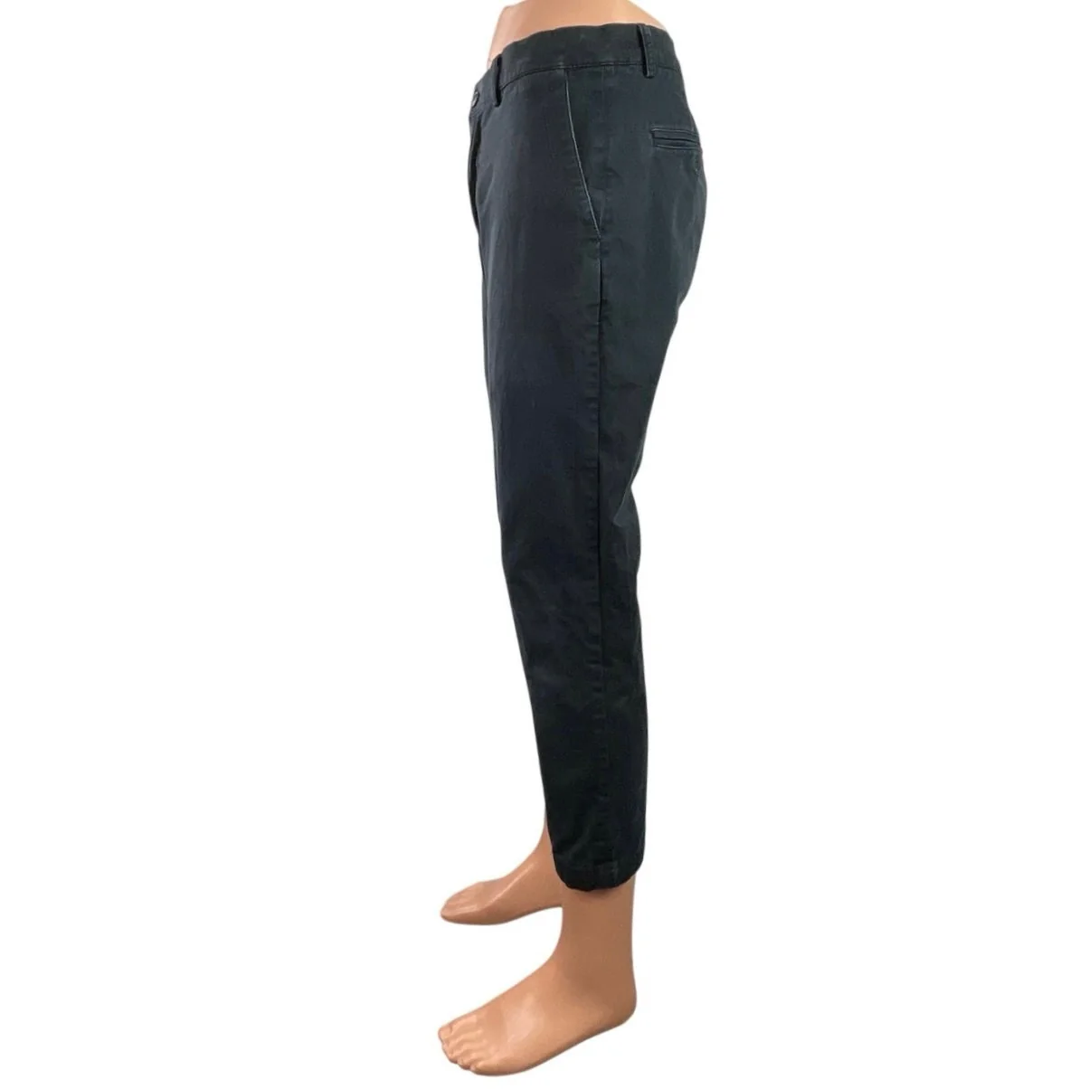 Club Monaco Men's Gray Mid Waist Skinny Tapered Leg Chino Trousers Pants Size 30 - Image 2