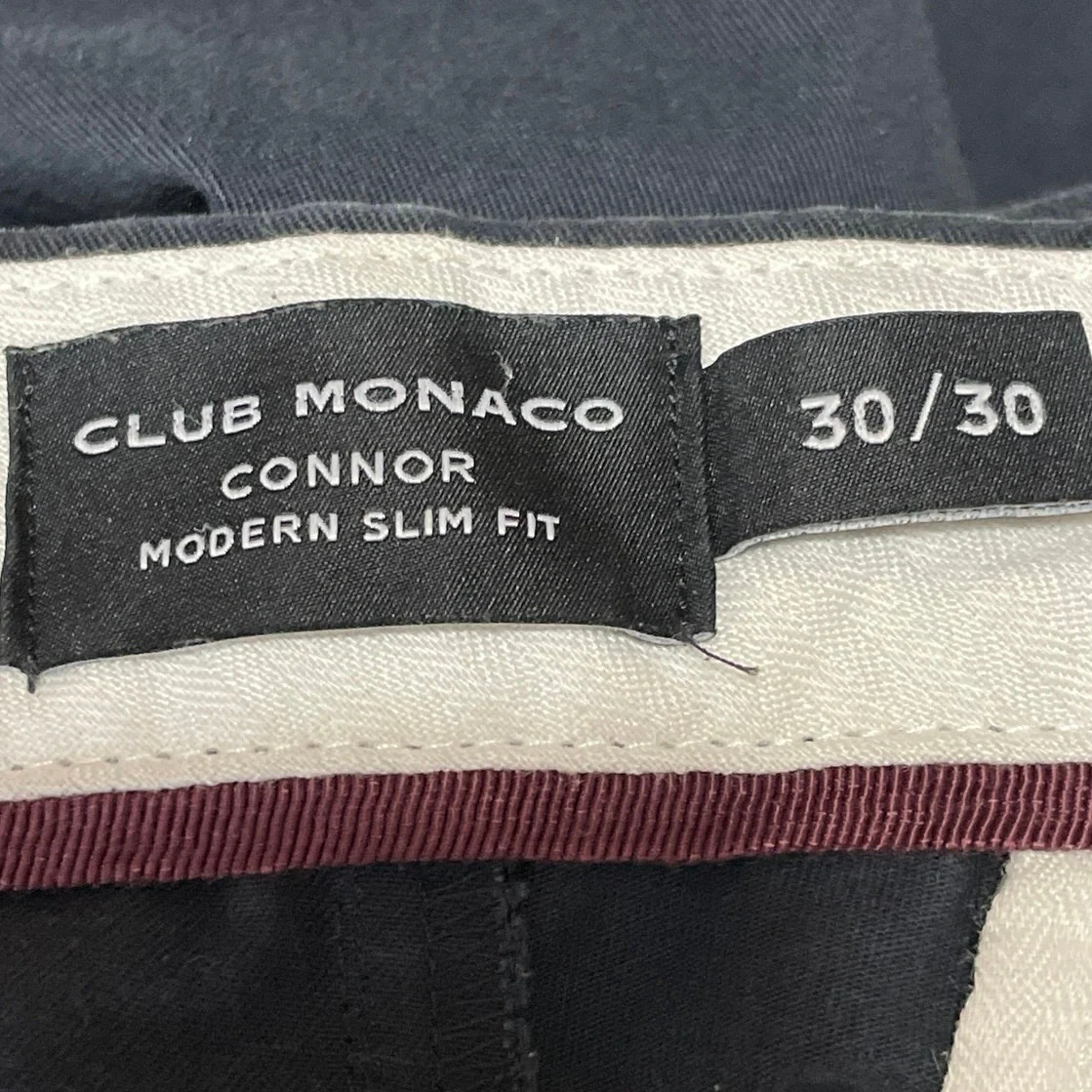 Club Monaco Men's Gray Mid Waist Skinny Tapered Leg Chino Trousers Pants Size 30 - Image 4