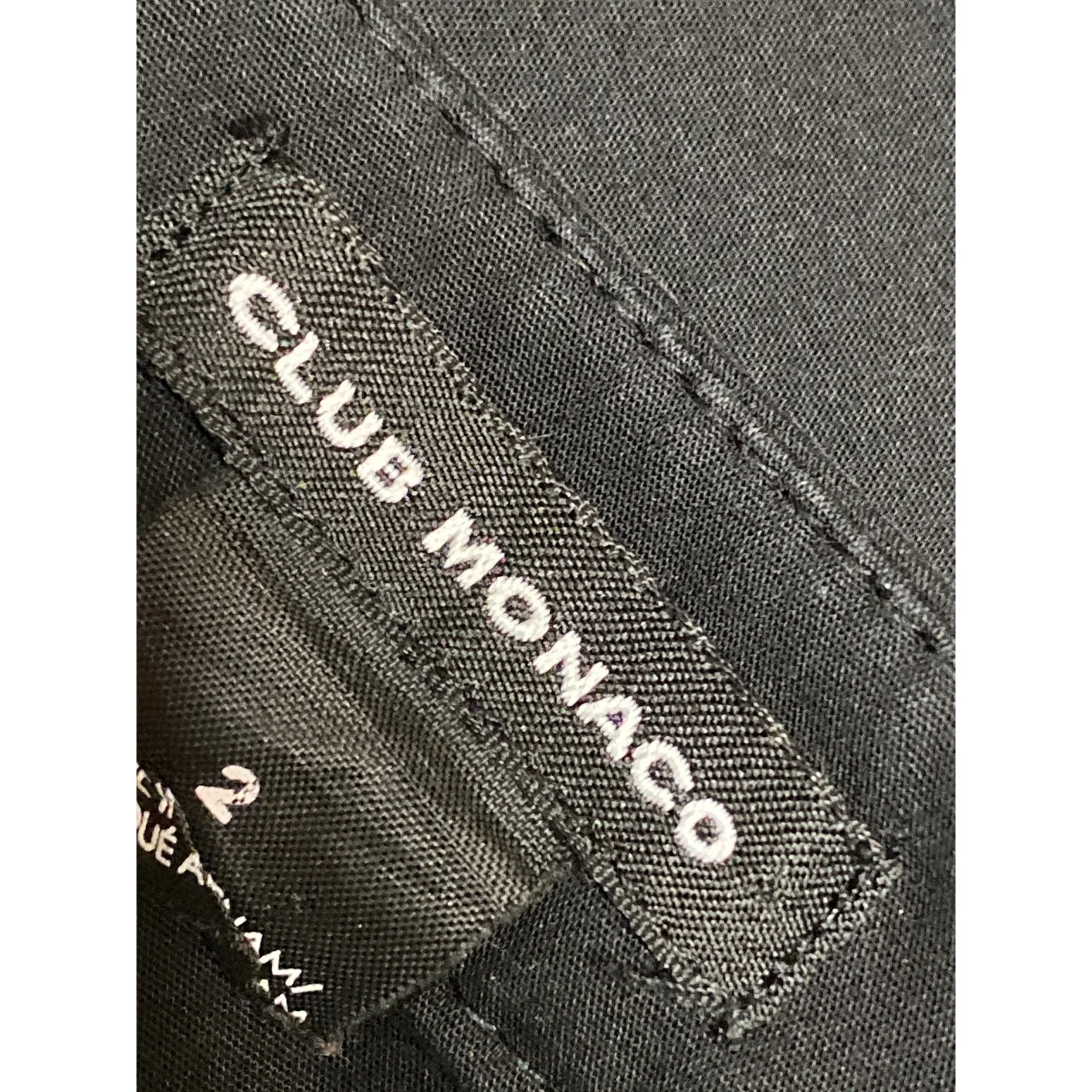 Club Monaco Women's Black Low Waist Zip Pockets Slim Fit Skinny Trousers Pants 2 - Image 3