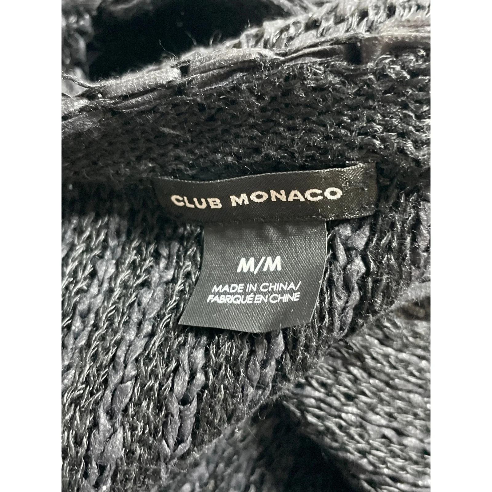 Club Monaco Women's Black Sleeveless Linen Ruffle Fringe Tank Blouse Top Size M - Image 5