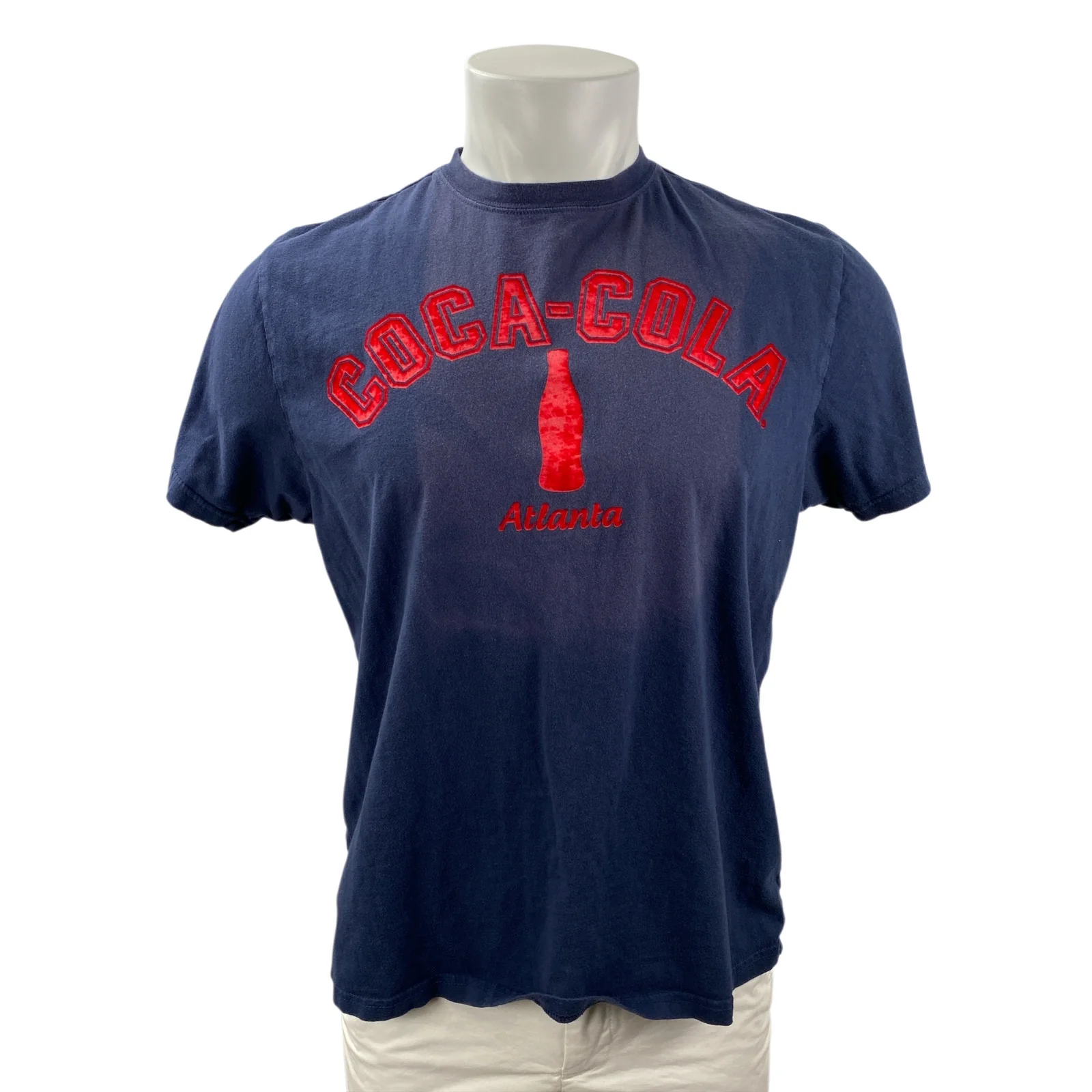 Coca Cola Men's Navy Blue Atlanta Coke Promo Short Sleeve T Shirt Tee Top Size M