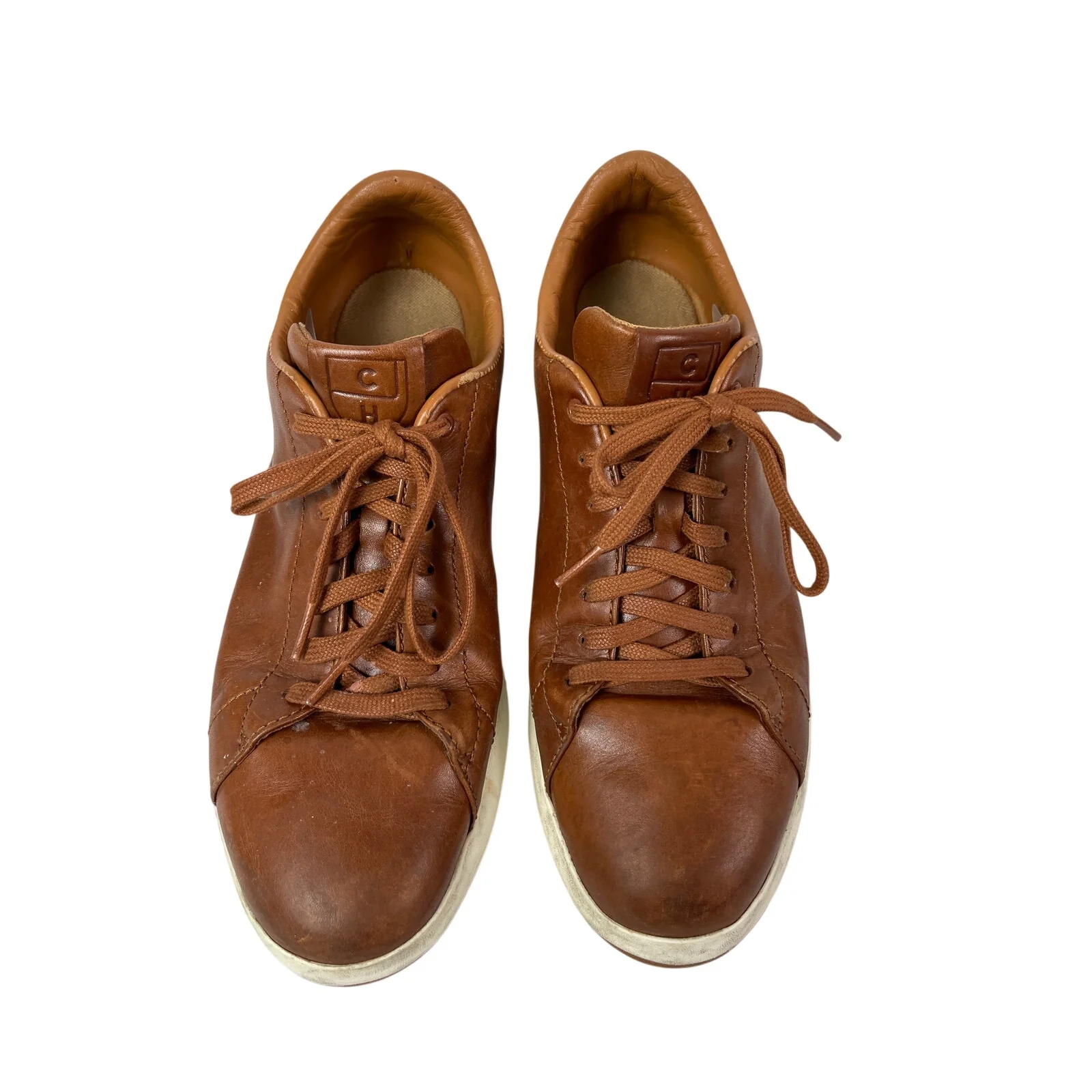 Cole Haan GrandPro Brown Leather Round Toe Lace Up Tennis Sneakers Shoes Sz 10M - Image 2