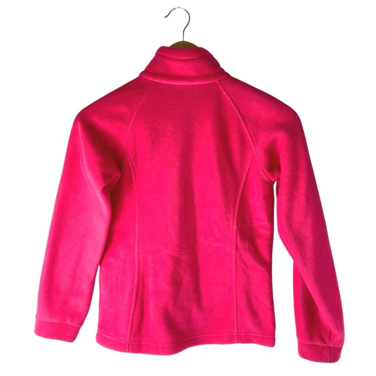 Columbia Kids Girls Pink Full Zip Long Sleeve Fleece Bomber Coat Jacket Size M - Image 2