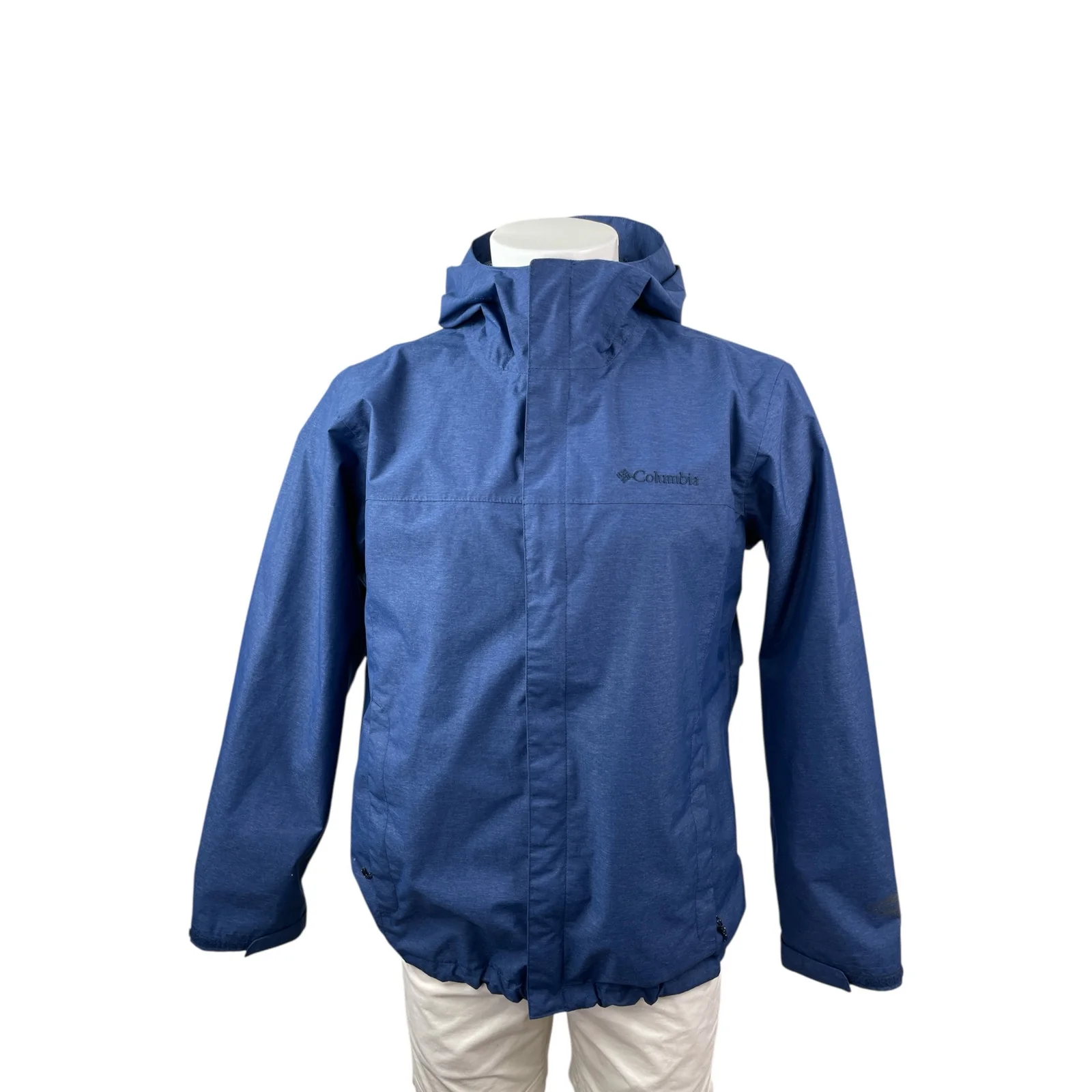Columbia Men's Blue Hoodie Hooded Long Sleeve Full Zip Windbreaker Jacket Size M