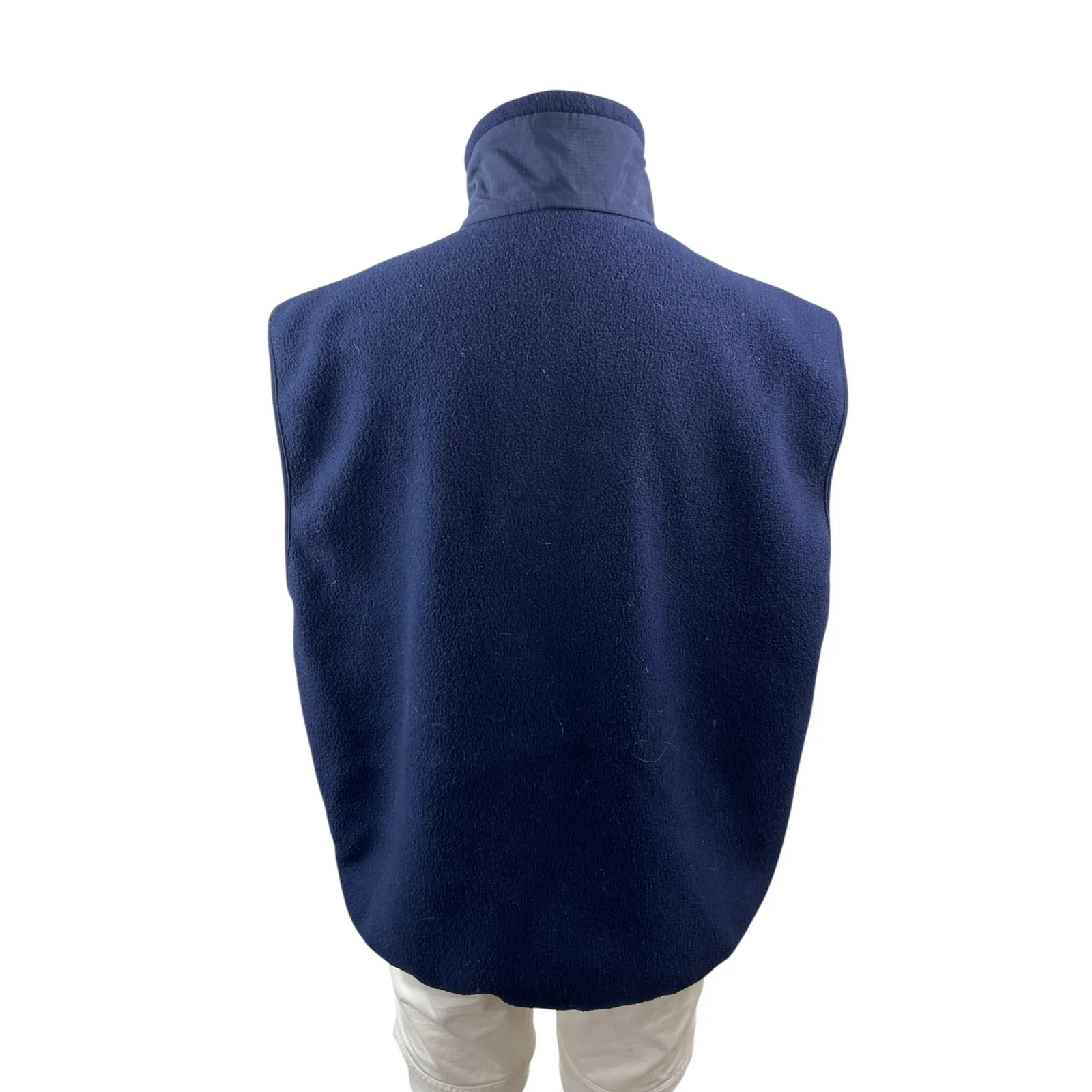 Columbia Men's Navy Blue Fleece Sleeveless Stand Collar Full Zip Vest Jacket XL - Image 4