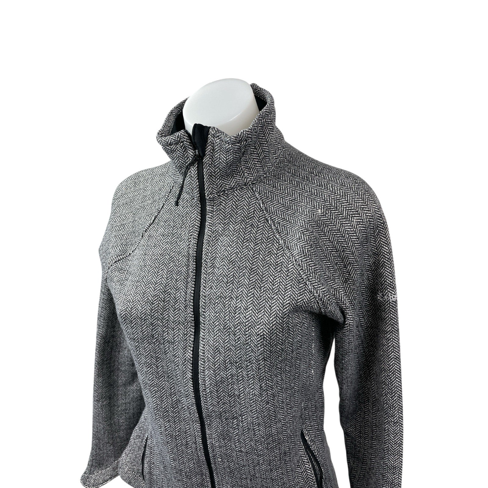 Columbia Optic Got It II Women's Herringbone Long Sleeve Sweater Coat Jacket M - Image 2