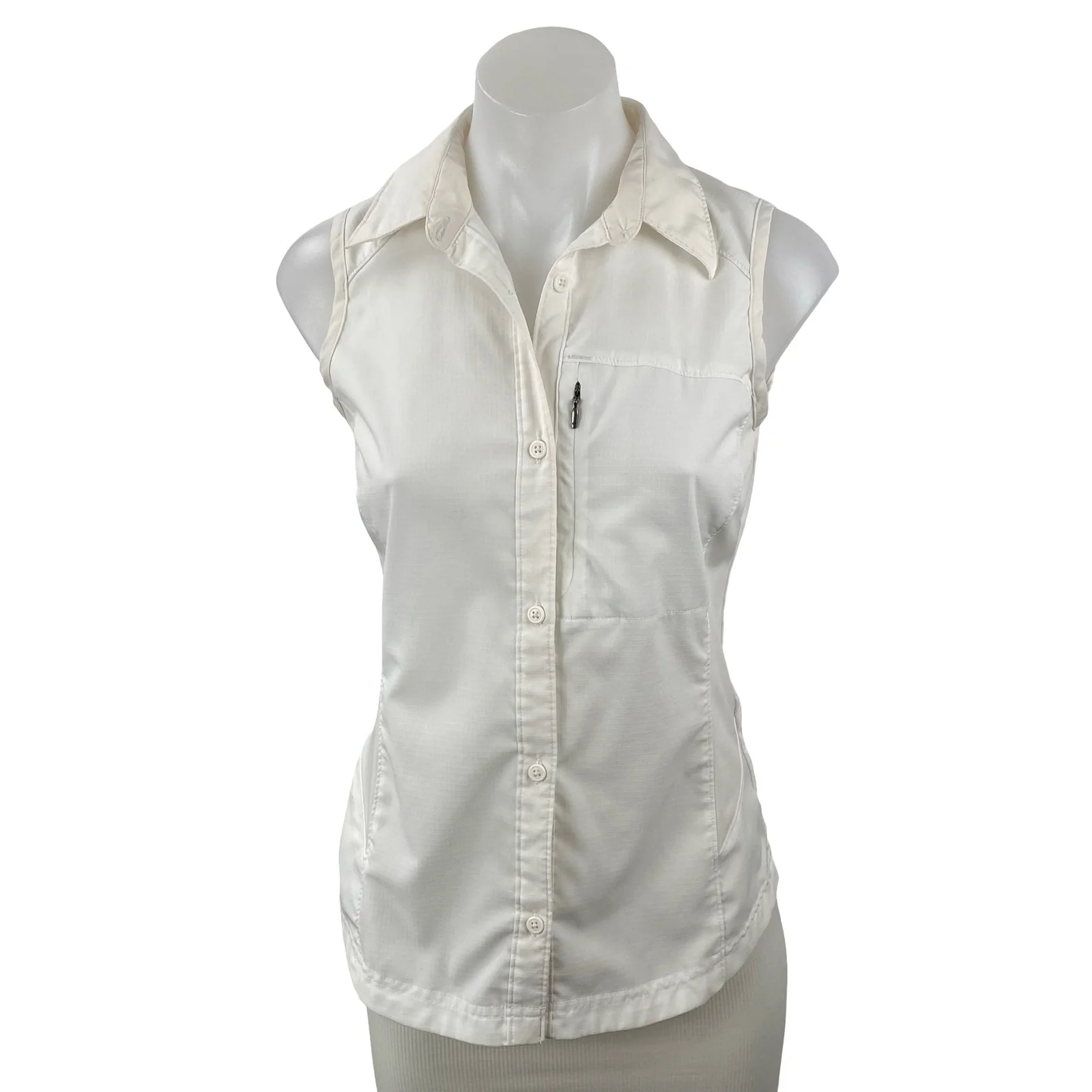 Columbia Silver Ridge II Women's Sleeveless Collared Button Down Shirt Top Sz XS
