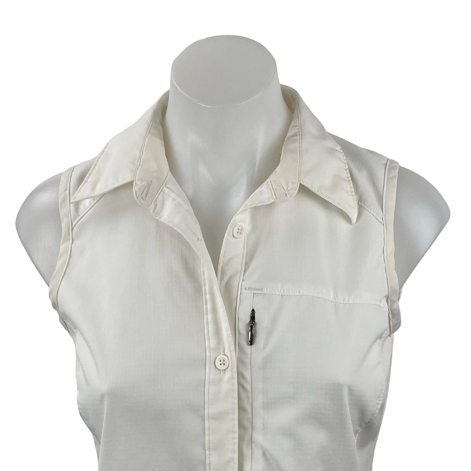 Columbia Silver Ridge II Women's Sleeveless Collared Button Down Shirt Top Sz XS - Image 3