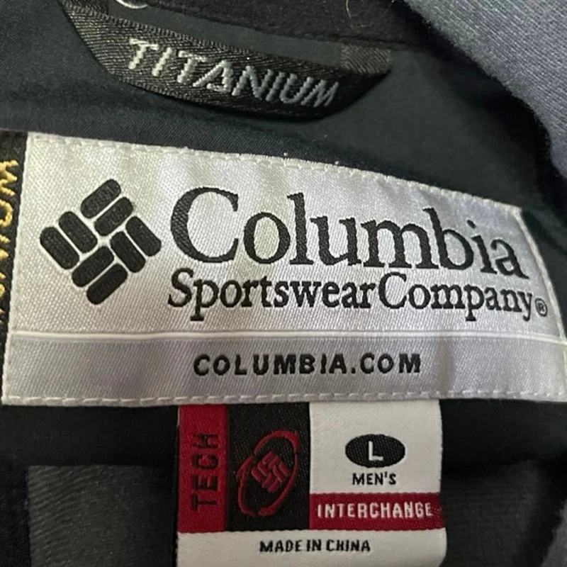 Columbia Titanium Men's Black Long Sleeve Turtleneck Full Zip Athletic Jacket L - Image 4