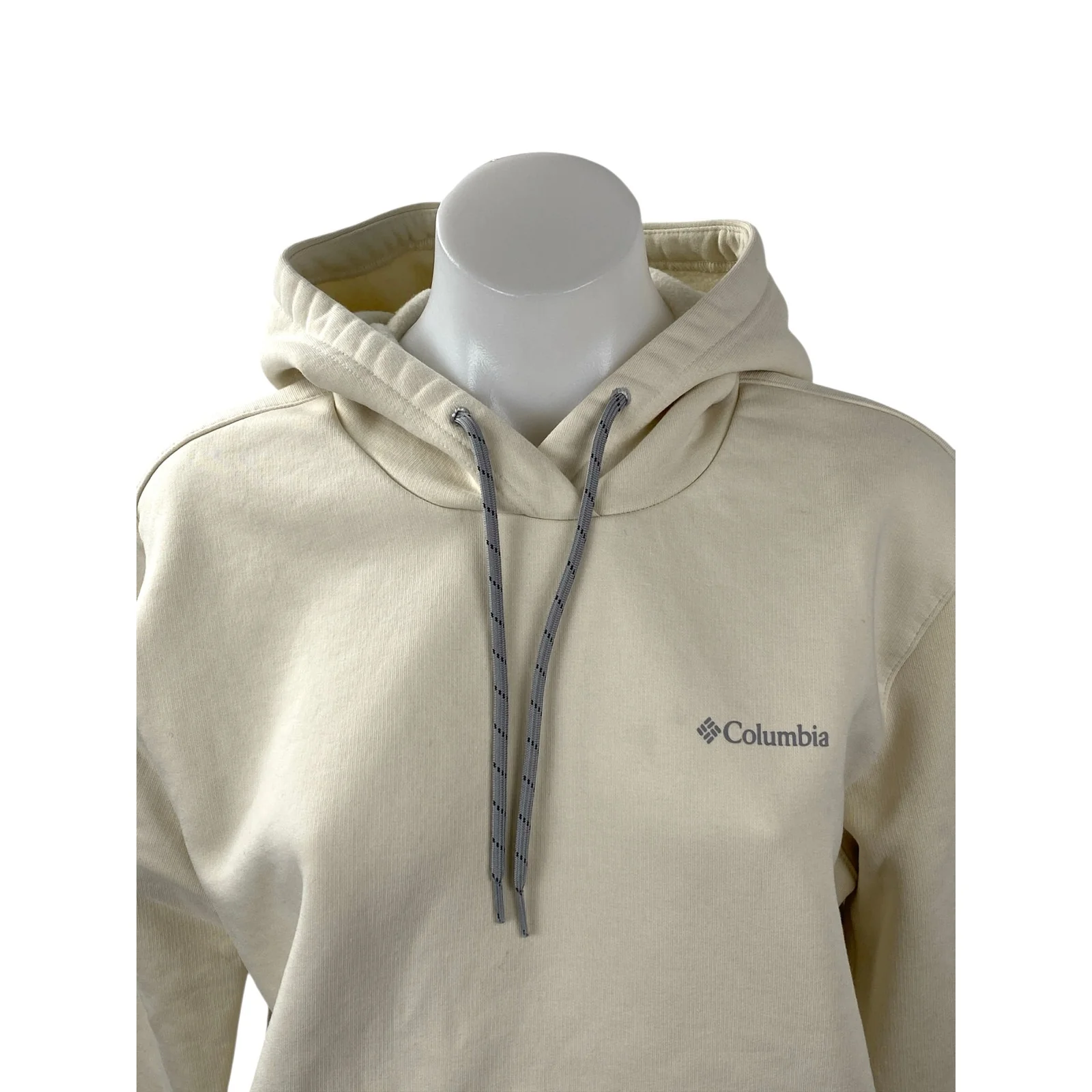Columbia Women's Cream Hoodie Hooded Fleece Long Sleeve Sweatshirt Top Size M - Image 2