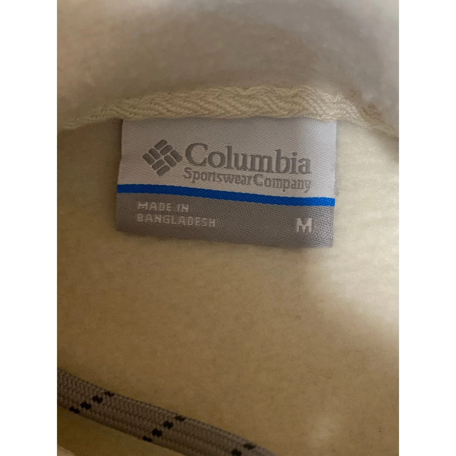 Columbia Women's Cream Hoodie Hooded Fleece Long Sleeve Sweatshirt Top Size M - Image 5
