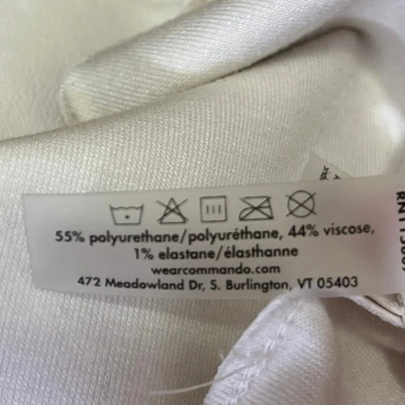 Commando White Faux Leather Square Neck Sleeveless Sports Bra Crop Tank Top 1 - Image 4