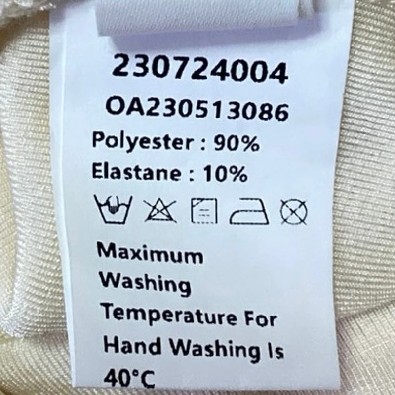Commense Cream Asymmetric Tie High Waist Knit Fitted Stretch Mini Skirt Size M - Image 6