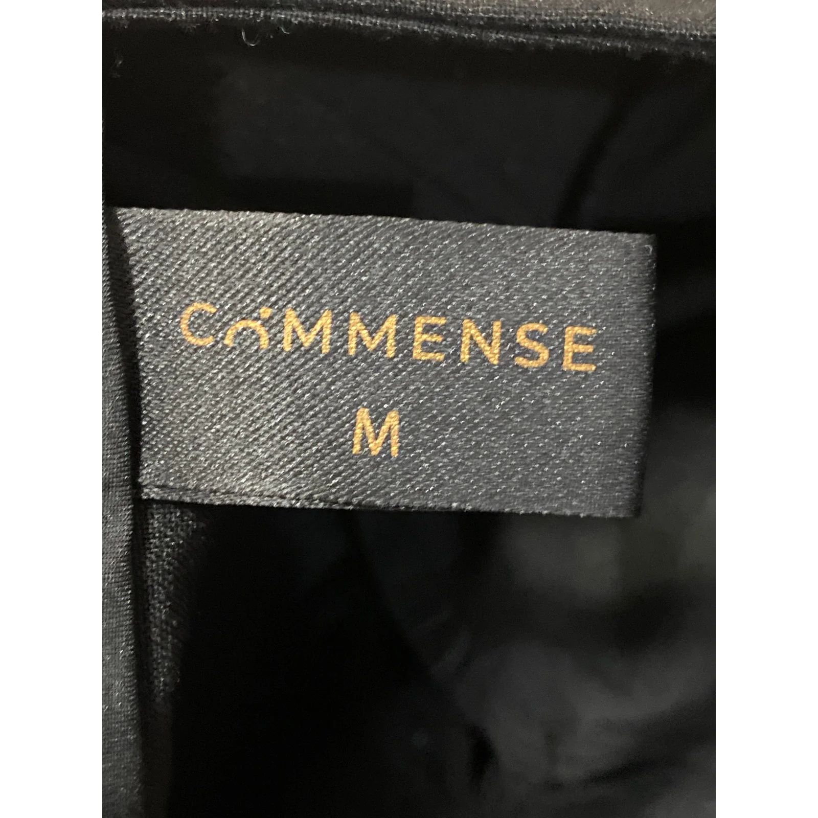 Commense Women's Black High Rise Pleated Loose Straight Trousers Pants Size M - Image 3