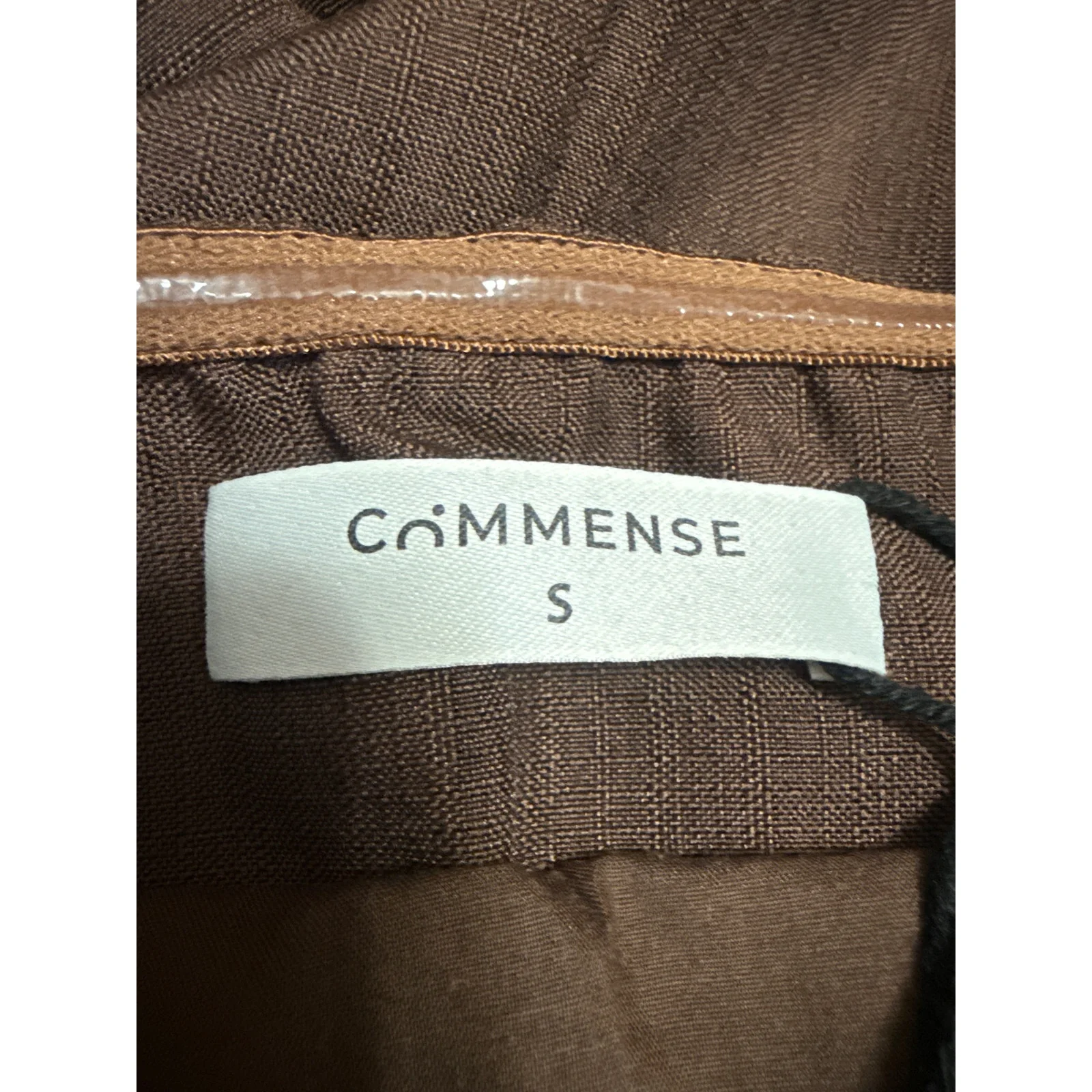 Commense Women's Brown Sleeveless Strapless Tube Bandeau Midi Sheath Dress Sz S - Image 4