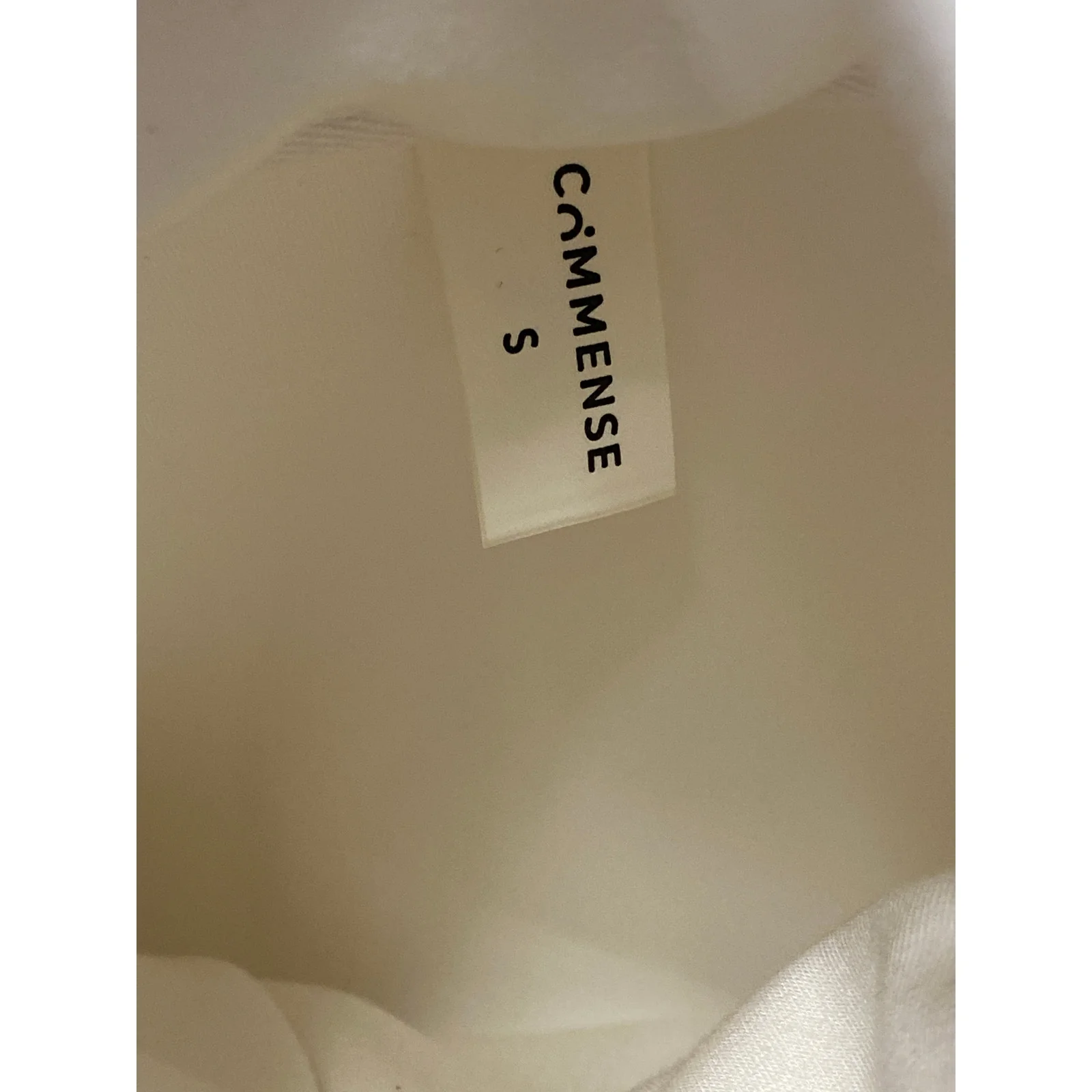 Commense Women's White Quarter Zip High Neck Long Sleeve Sweater Sweatshirt Sz S - Image 5