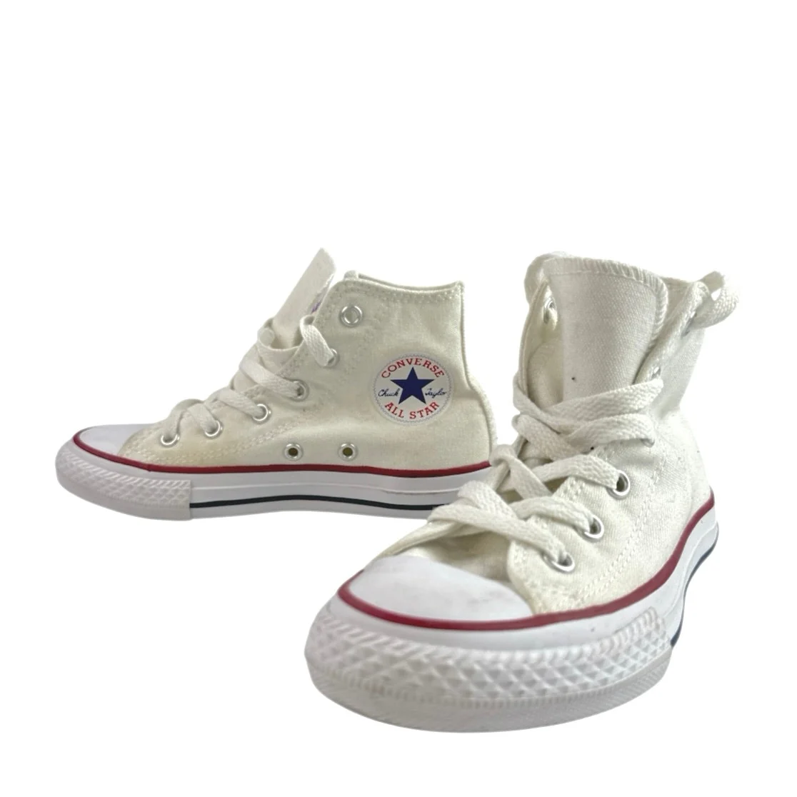 Converse All Star Chuck Taylor Kids White High Top Lace Up Sneakers Shoes Sz 13 - Image 5