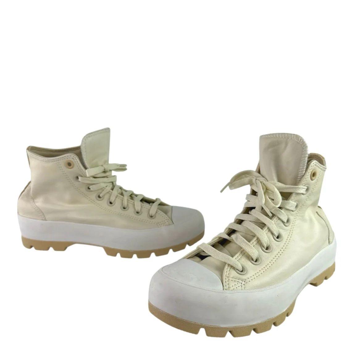 Converse Chuck Taylor All Star Lugged High Womens Egret Beige Sneakers Shoes 9.5 - Image 6