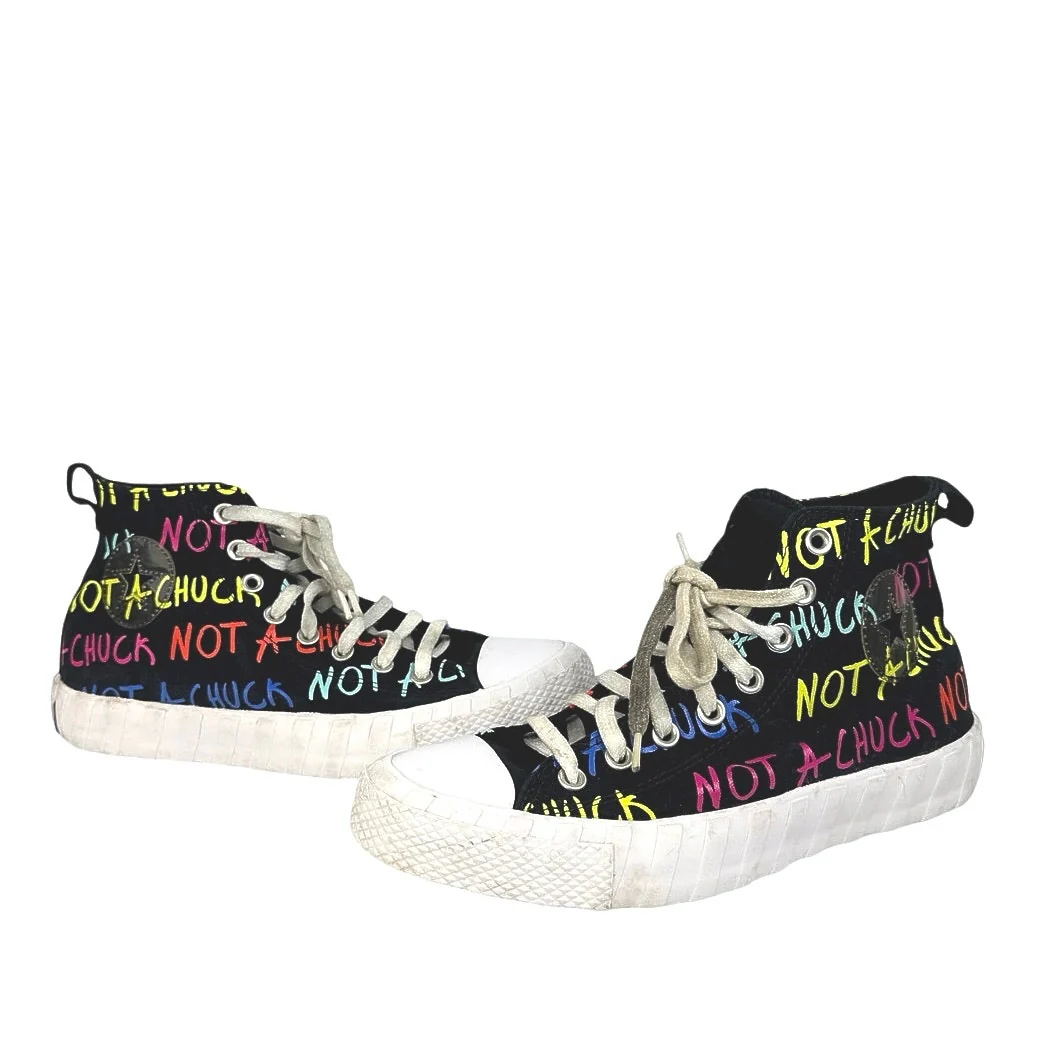 Converse Not A Chuck Unisex Black High Top Lace Up Sneakers Shoes Size M-8/W-10 - Image 9