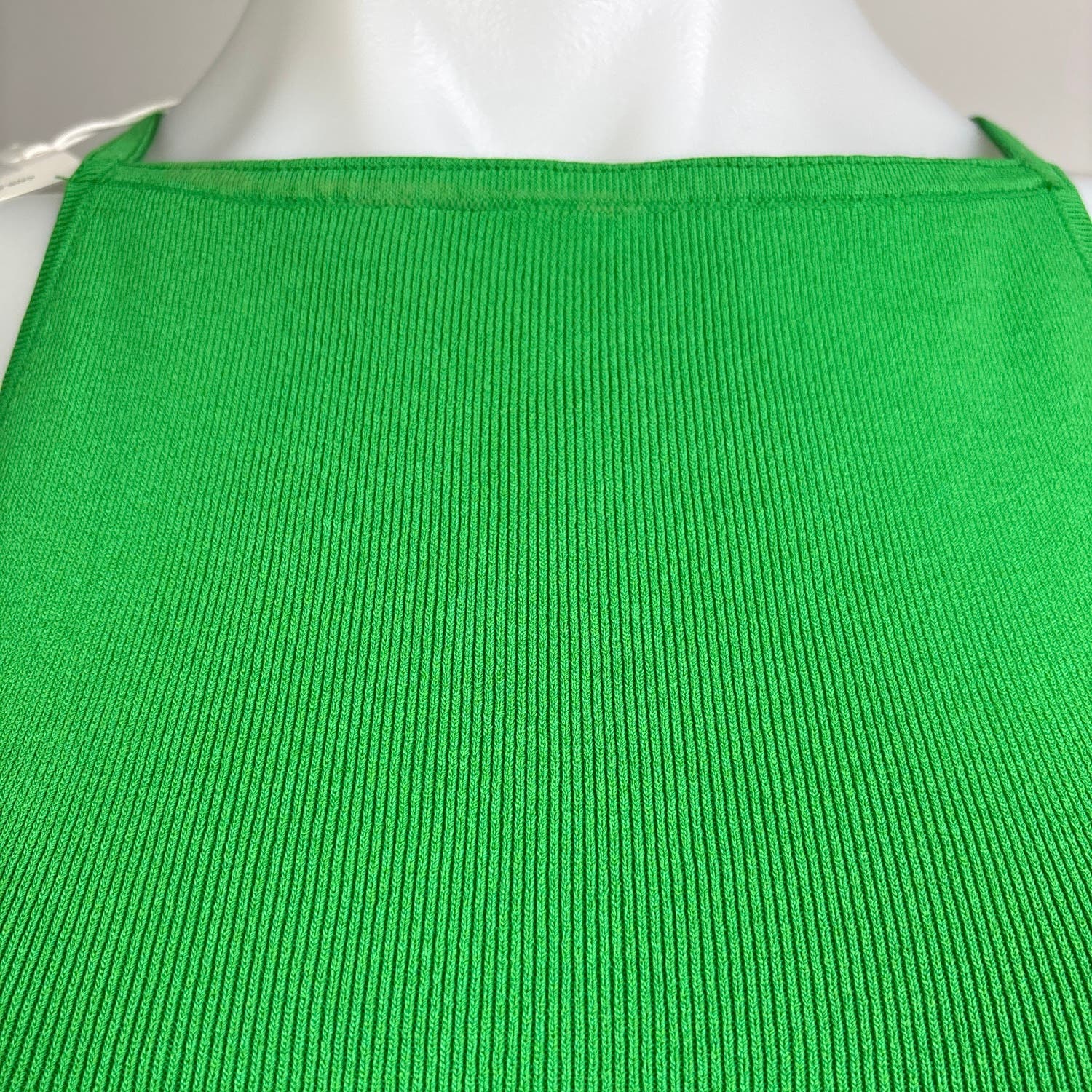 COS NWT $120 Green Sleeveless High Neck Pullover Stretch Mini Bodycon Dress Size XS - Image 5