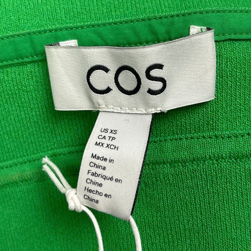 COS NWT $120 Green Sleeveless High Neck Pullover Stretch Mini Bodycon Dress Size XS - Image 8