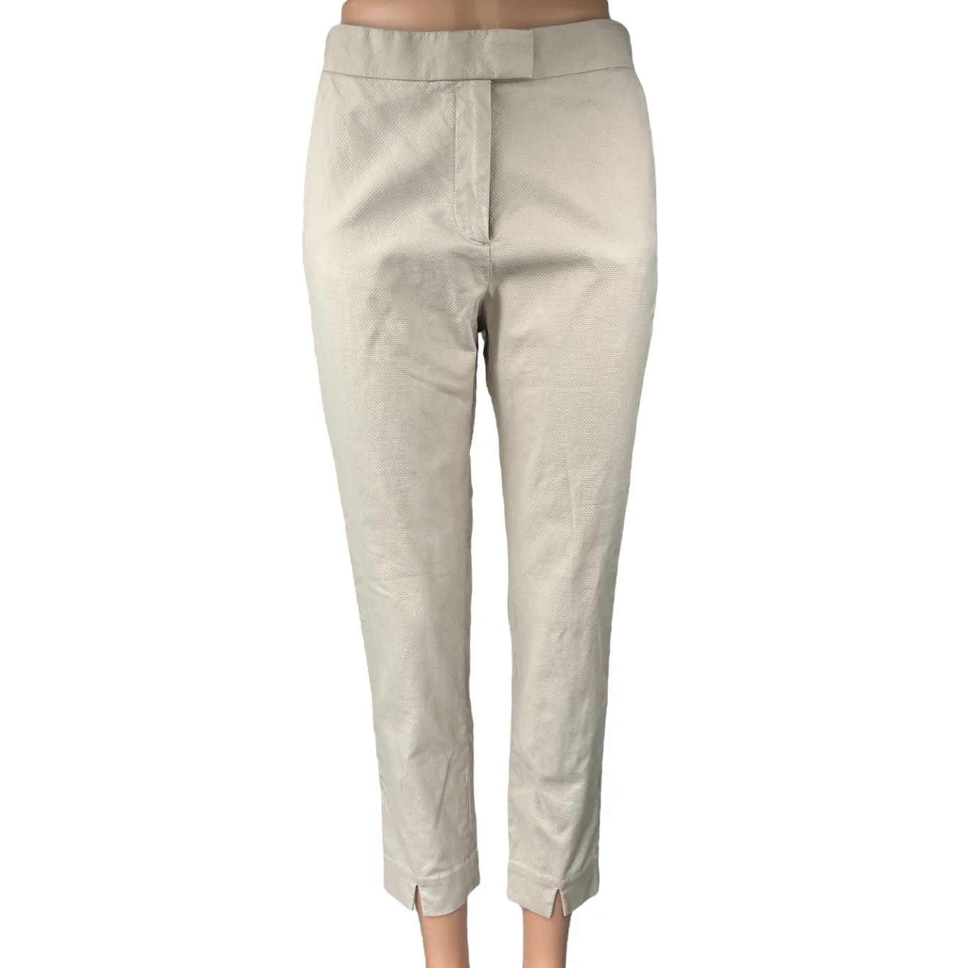 COS Women's Beige Straight Leg Career Casual Cropped Trouser Dress Pants Size 34