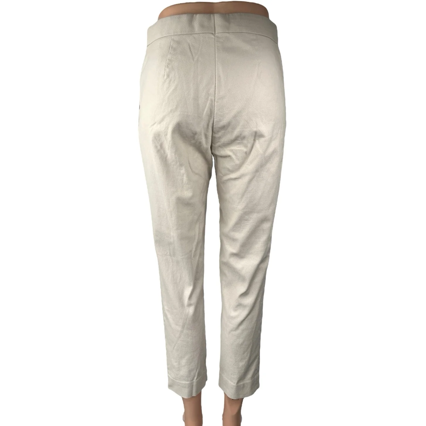 COS Women's Beige Straight Leg Career Casual Cropped Trouser Dress Pants Size 34 - Image 3