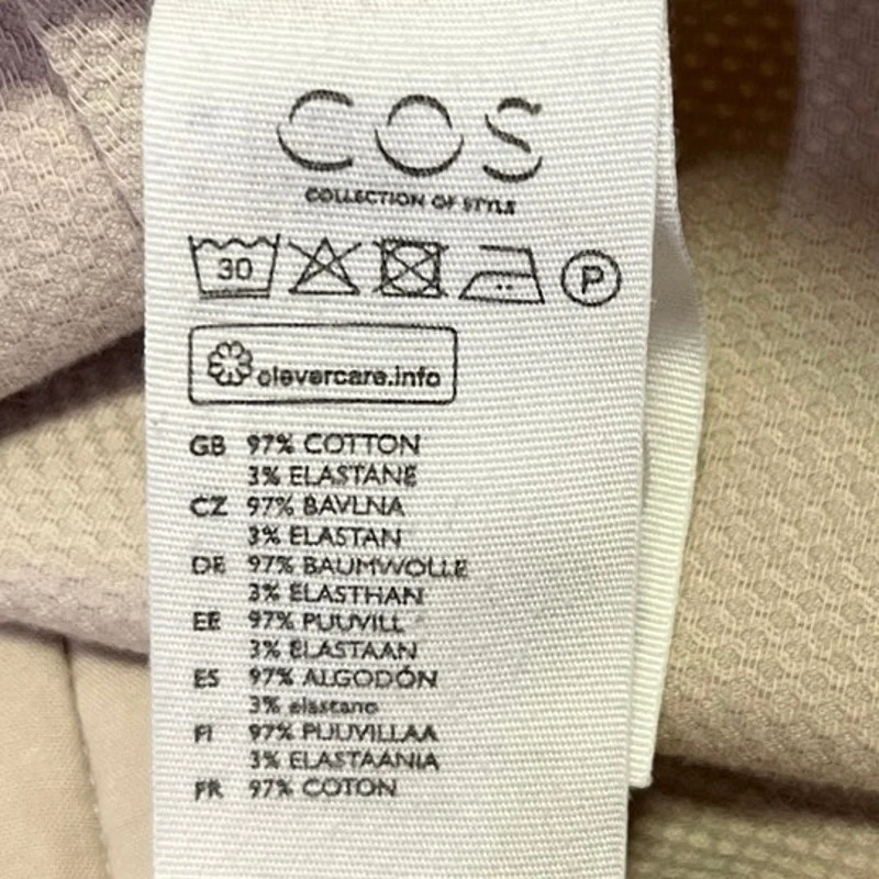 COS Women's Beige Straight Leg Career Casual Cropped Trouser Dress Pants Size 34 - Image 5