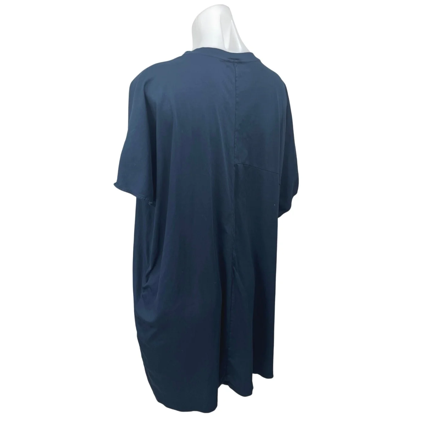 COS Women's Blue Short Sleeve V-Neck Casual Mini Shift T-Shirt Dress Size S - Image 2