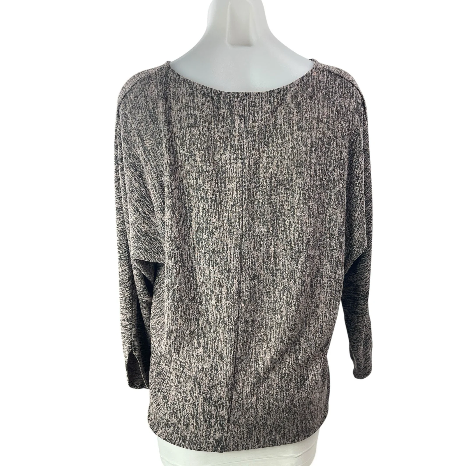 COS Women's Gray Long Sleeve Boat Neck Knit Pullover T Shirt Blouse Top Size M - Image 2