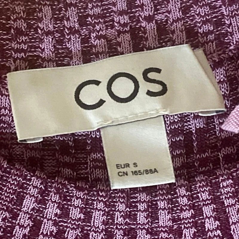 COS Women's Melange Purple Ribbed Knit Long Sleeve Maxi Bodycon Sweater Dress S - Image 5