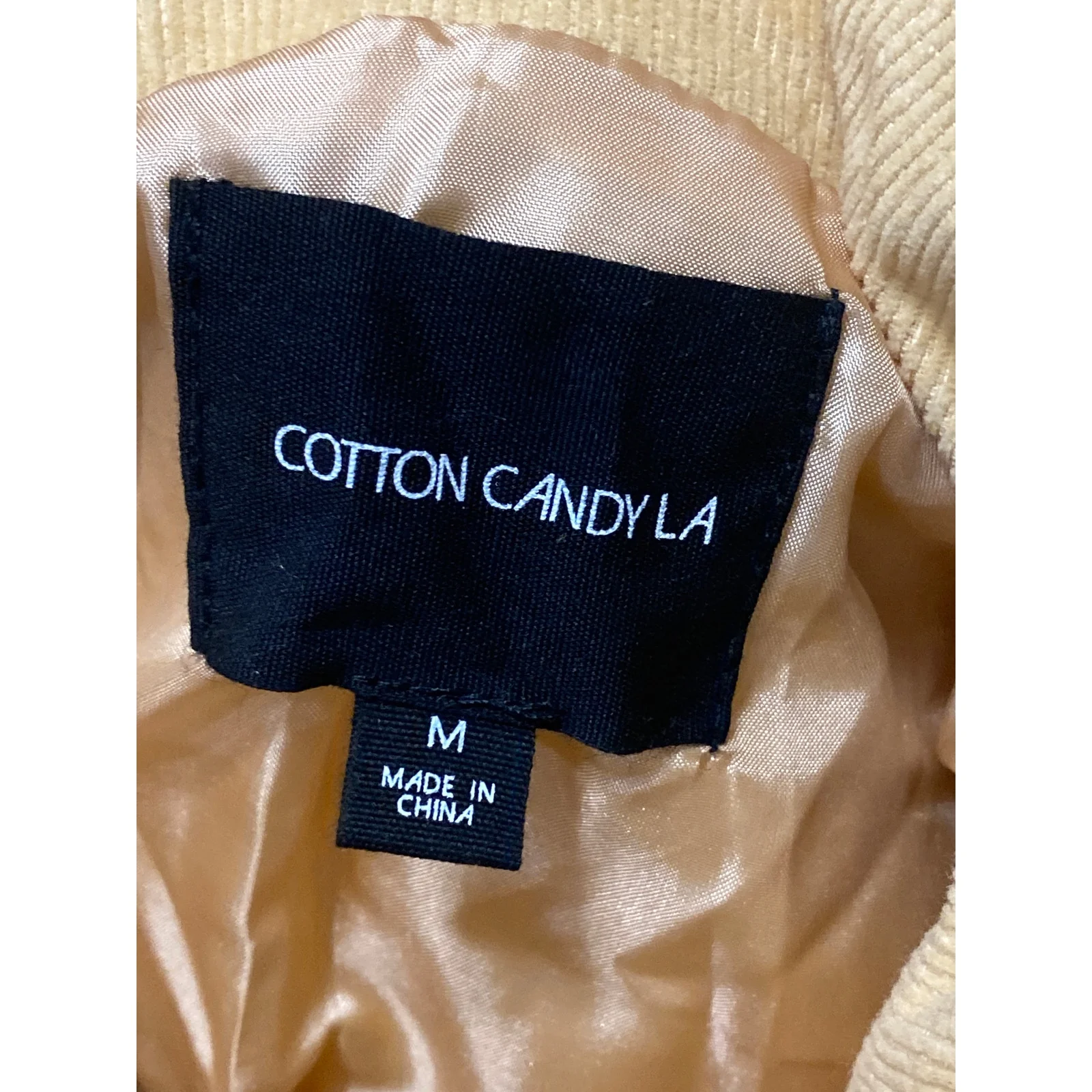 Cotton Candy LA Womens Yellow Quilted Mock Neck Long Sleeve Puffer Coat Jacket M - Image 5