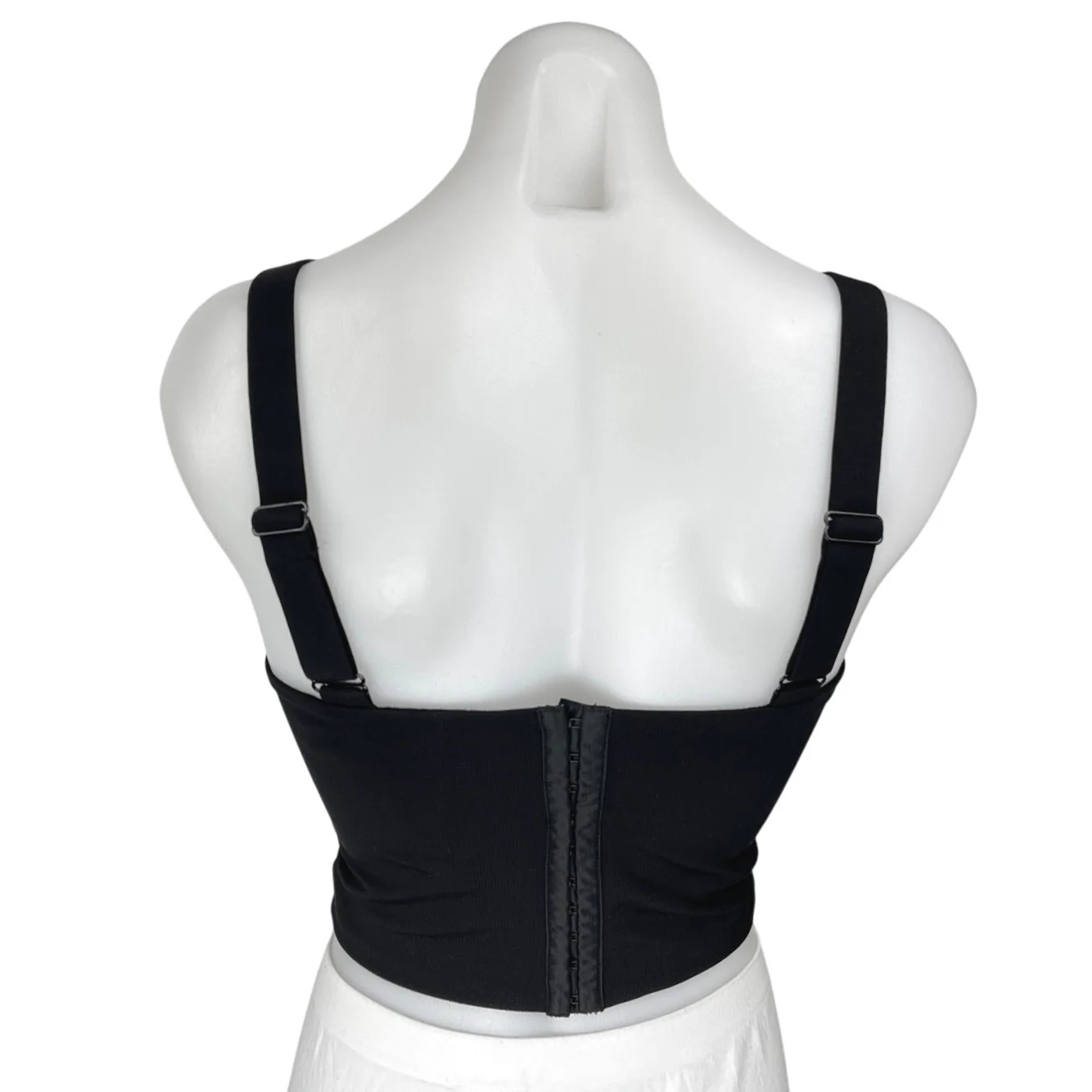Country Road Women's Black Sleeveless Sweetheart Neck Corset Crop Tank Top Sz S - Image 2