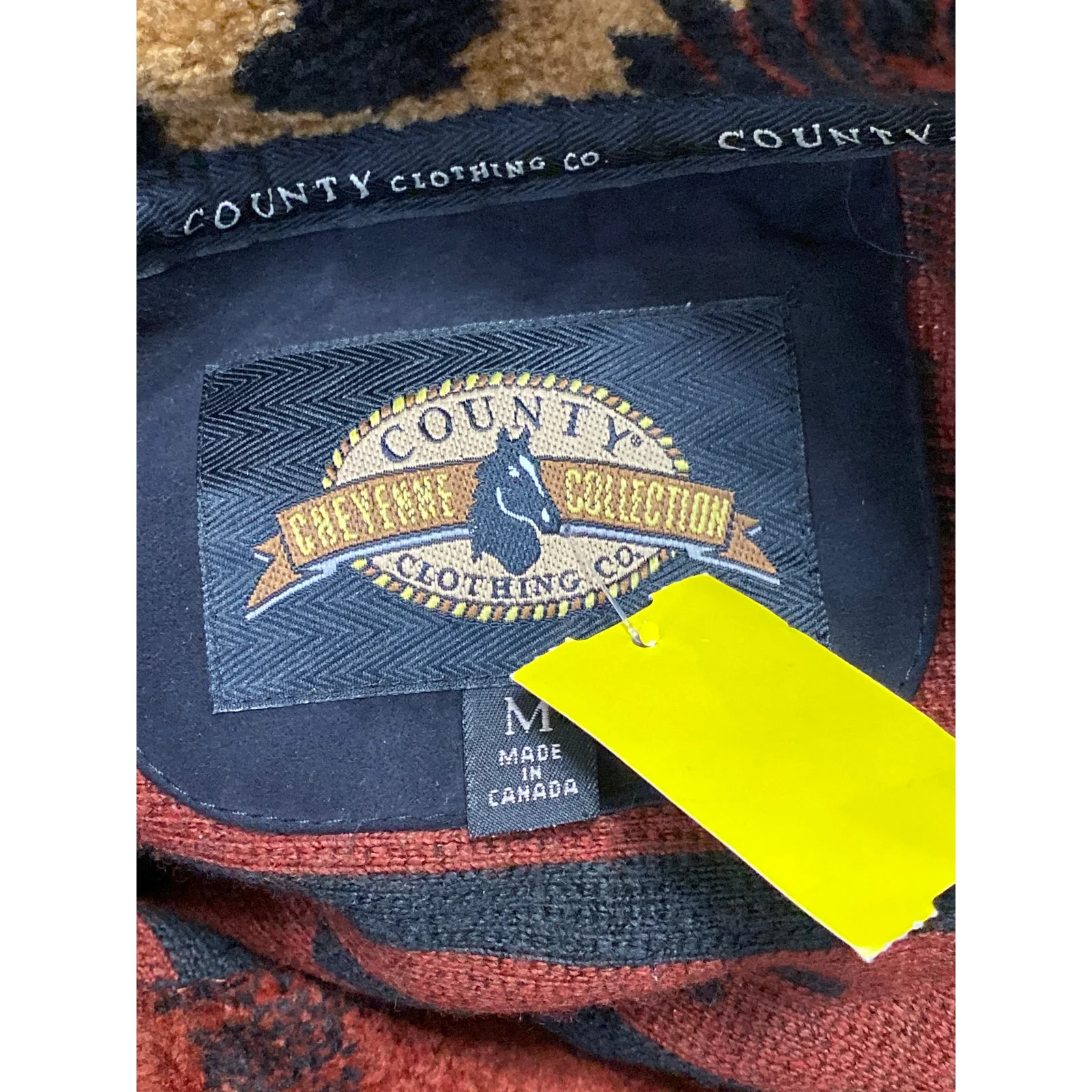 County Clothing Cheyenne Multicolor Aztec Fleece Button Up Shacket Coat Jacket M - Image 3