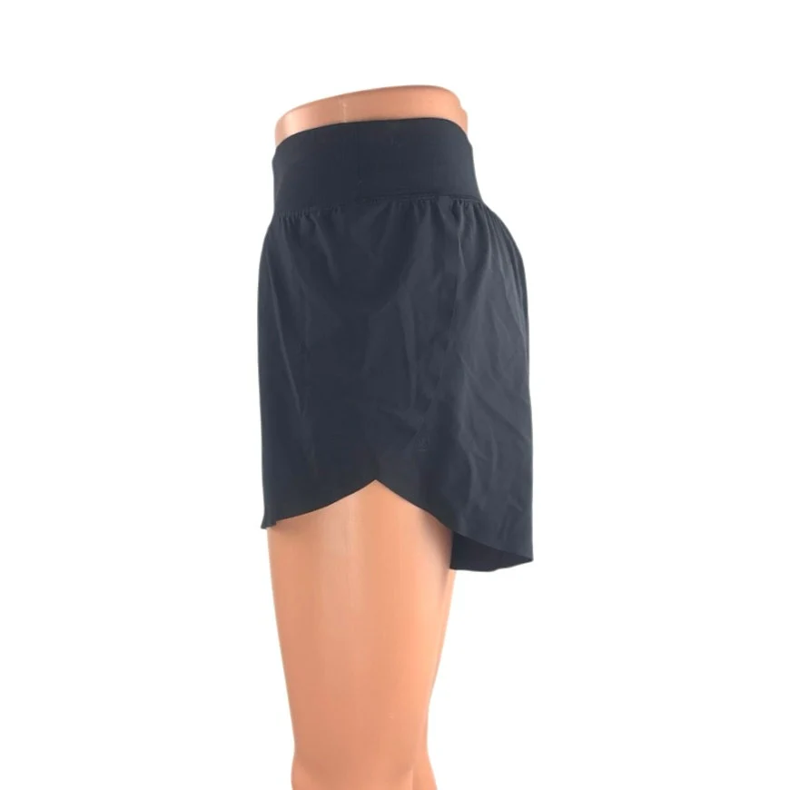 Crzyoga Women's Black High Rise Workout Running Gym Athletic Mini Short Size S - Image 2
