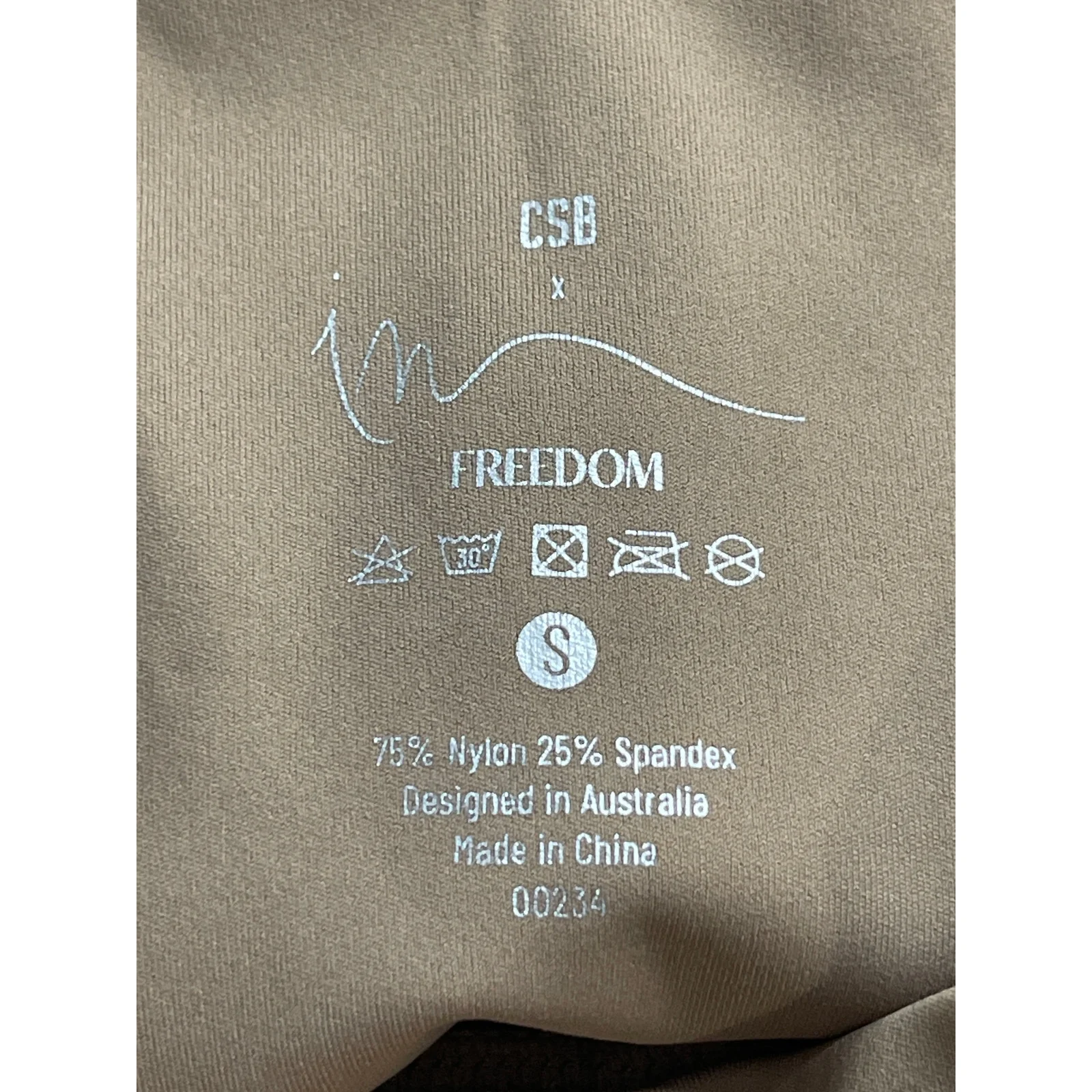 CSB x IM Women's Tan Cinch Yoga Workout Running Athletic Leggings Pants Size S - Image 7