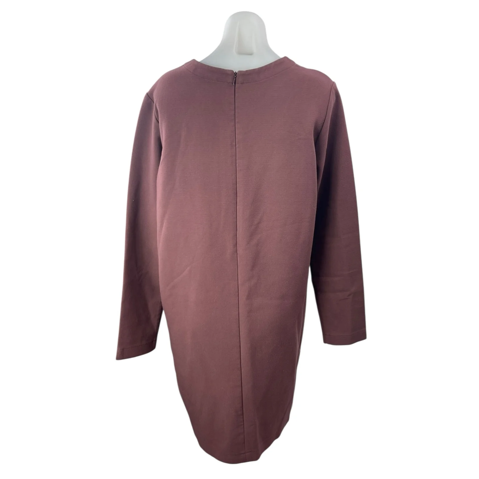 Cyrille Gassiline Women's Rose Pink Long Sleeve T Shirt Mini Shift Dress Size 14 - Image 2