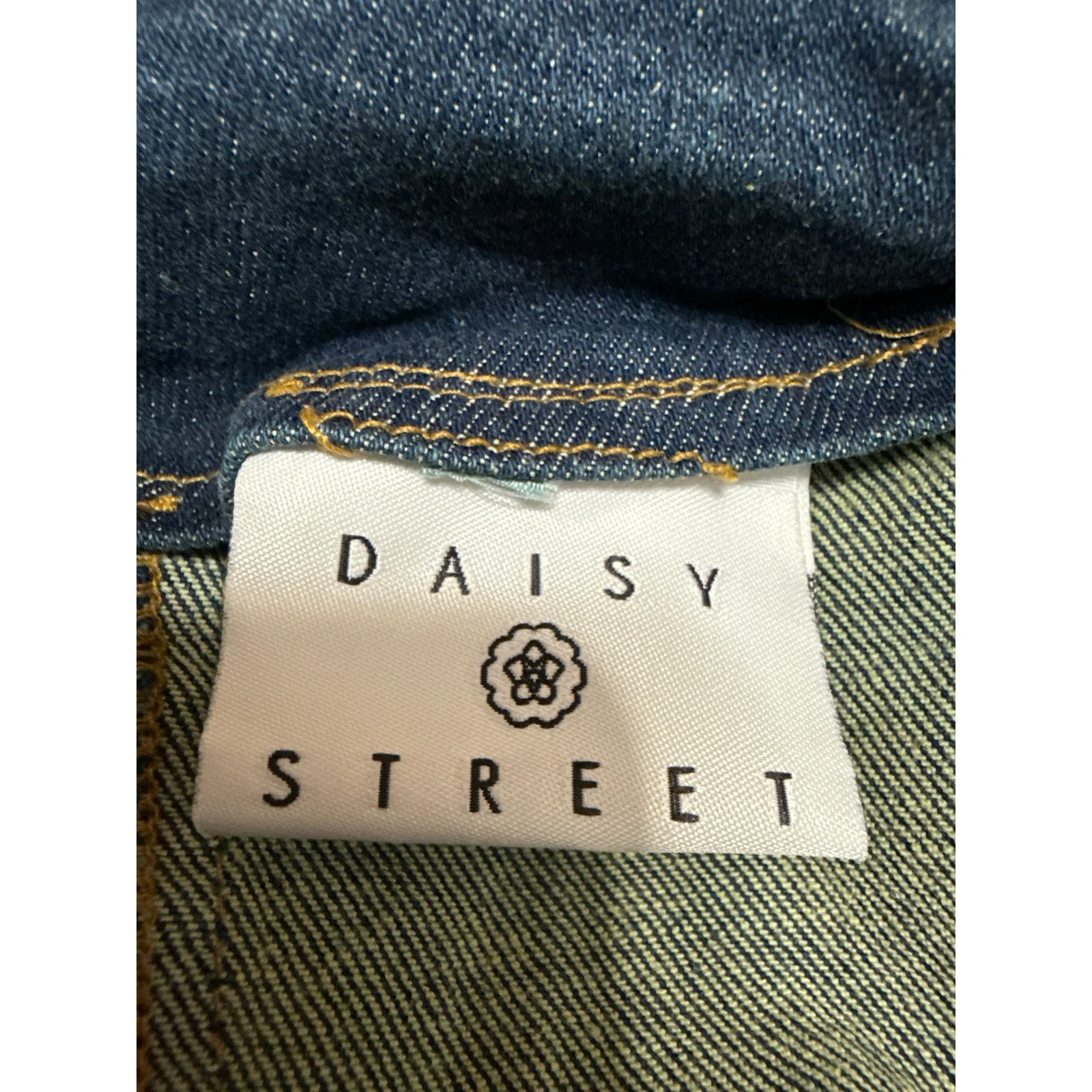 Daisy Street Blue Denim Strapless Sleeveless Ruffle Mini Bodycon Tube Dress Sz M - Image 3