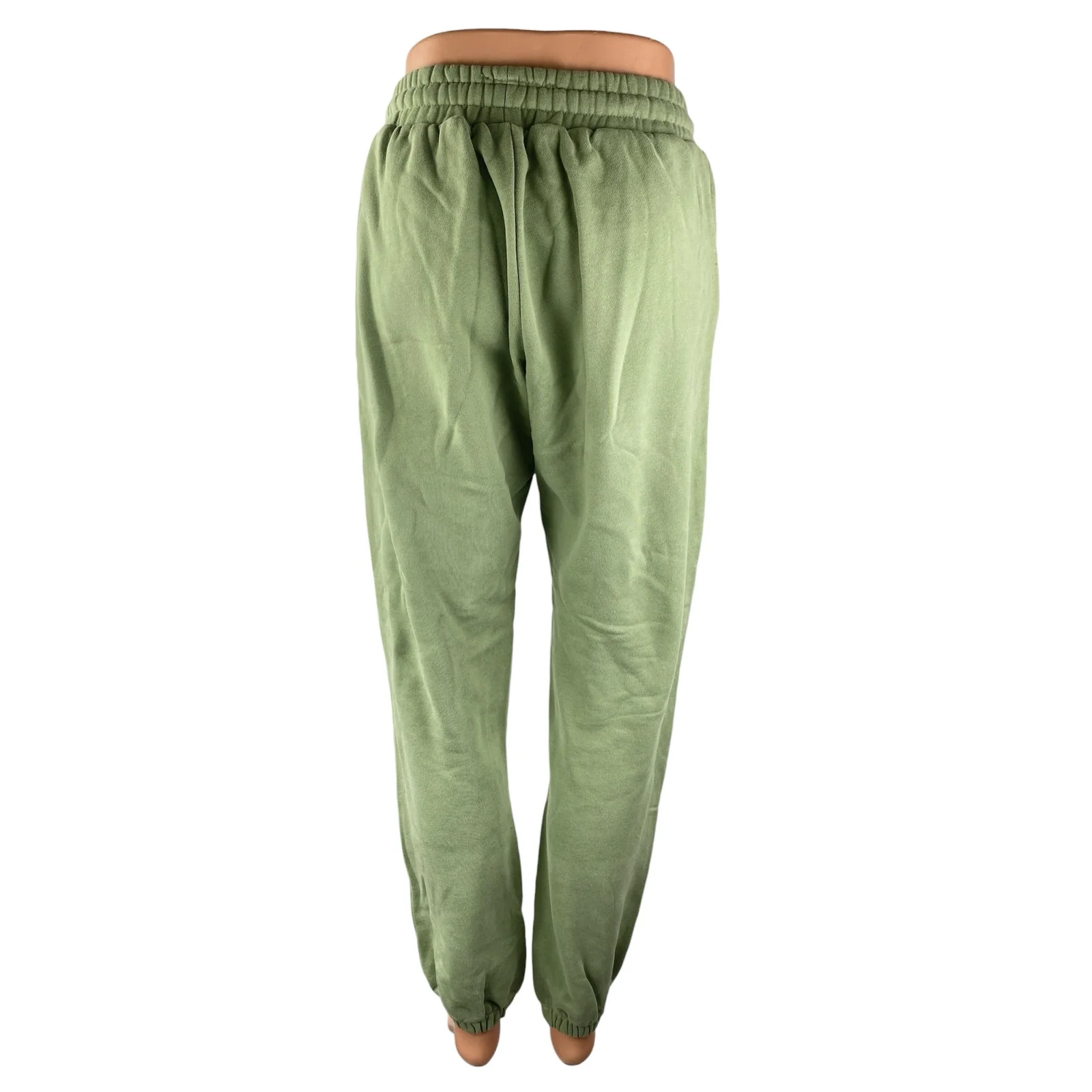 Dam Sel Women's Green Drawstring High Rise Athletic Jogger Sweat Pants Size S - Image 3