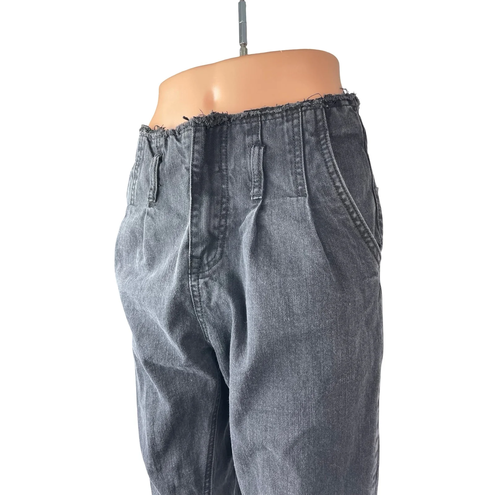 Dance & Marvel Women's Black High Rise Distressed Straight Denim Jeans Size M - Image 3
