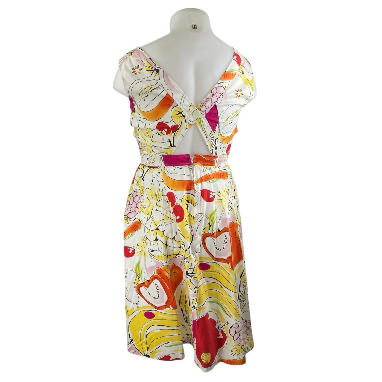 Danny & Nicole Womens Multicolor Printed Sleeveless V-neck Mini A-line Dress 10 - Image 4