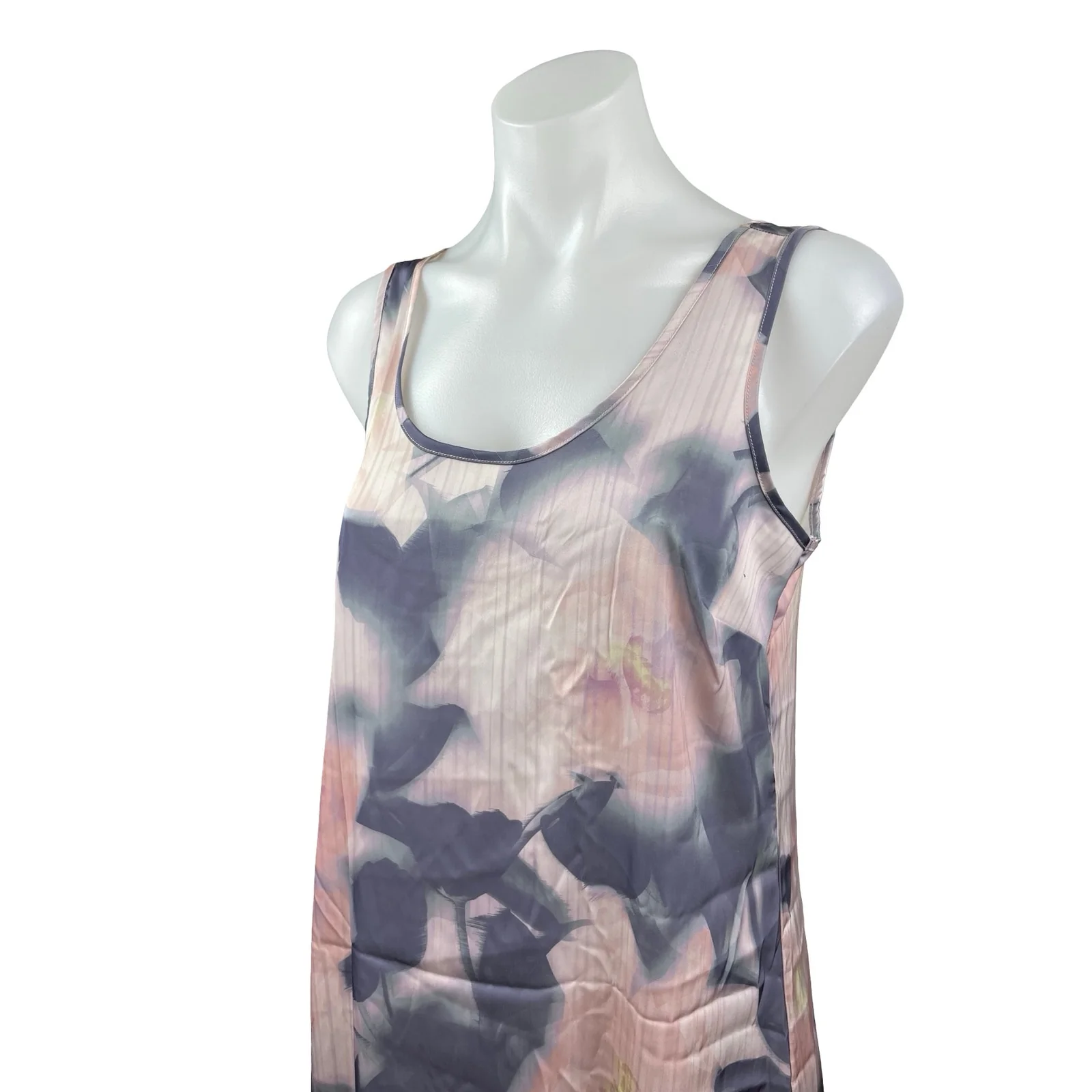 Danskin Purple Pink Floral Sleeveless Scoop Neck Backless Tank Midi Dress Size S - Image 2
