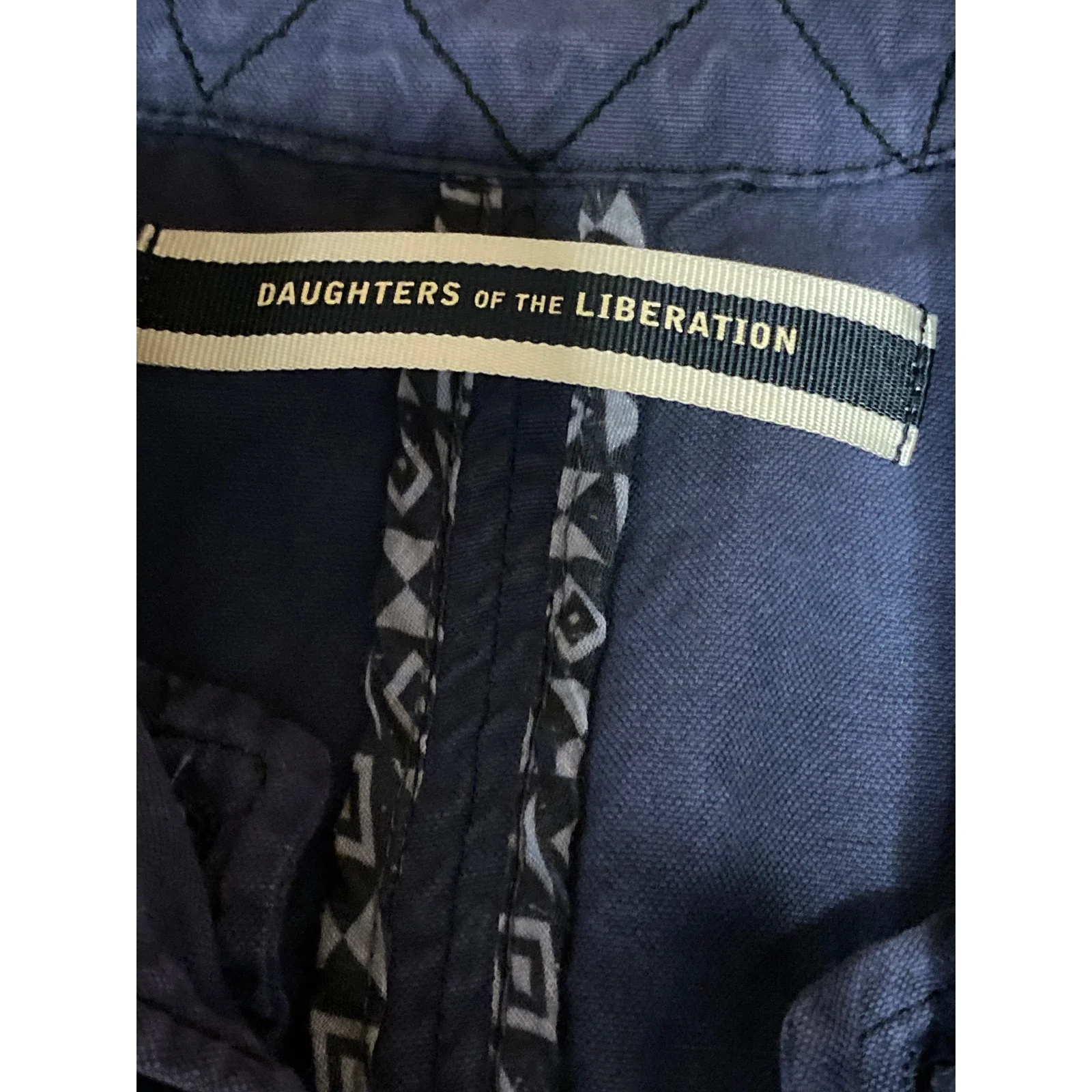Daughters of the Liberation Womens Blue Long Sleeve Button Up Coat Jacket Size S - Image 3